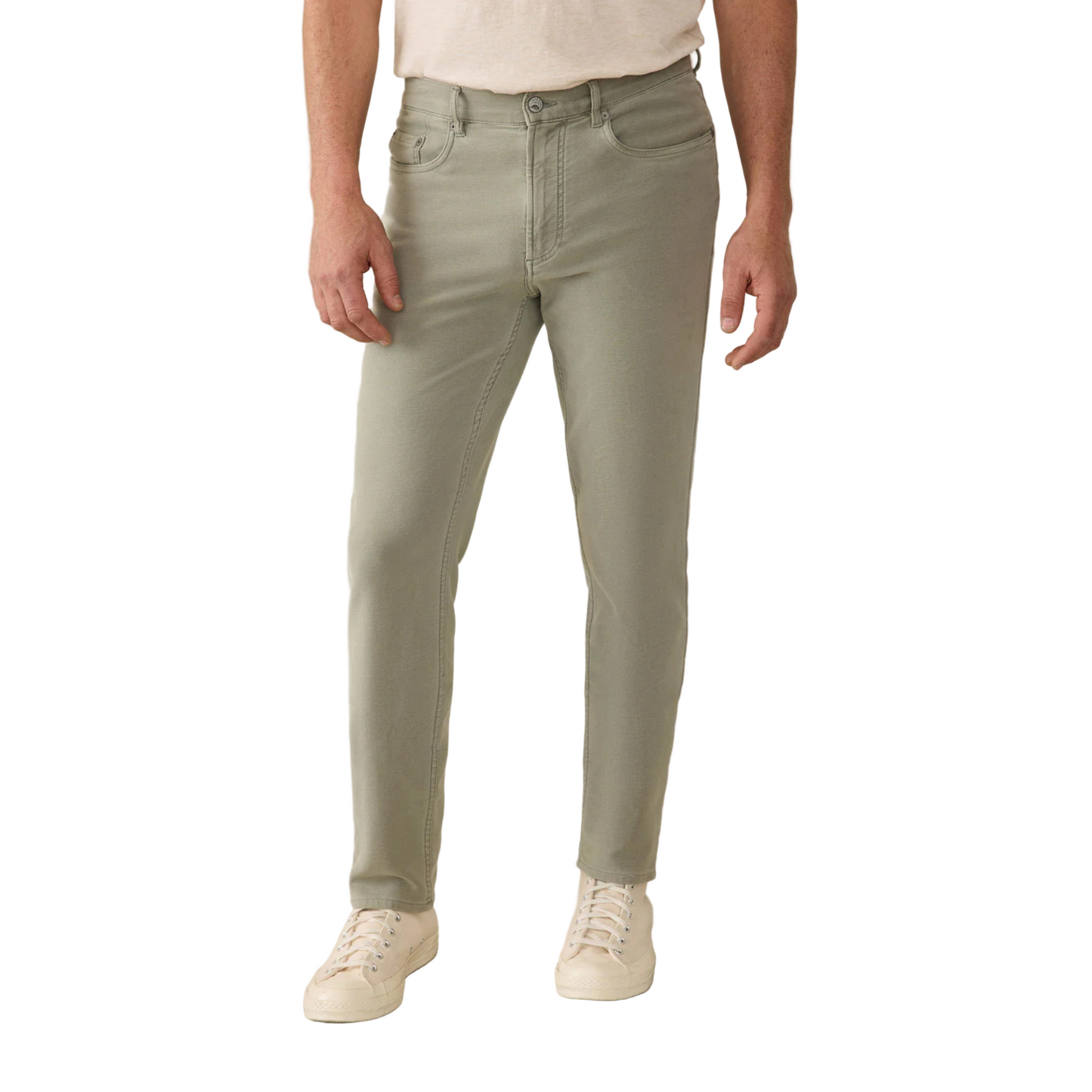 Stretch Terry 5-Pocket Pant (Faded Olive)