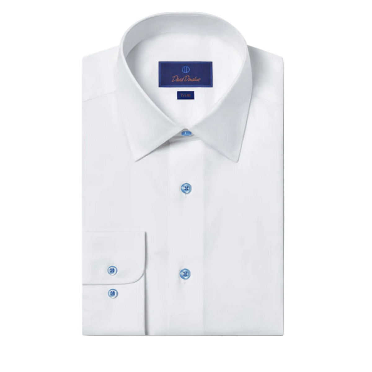 Super Fine Twill Dress Shirt (White/Sky)