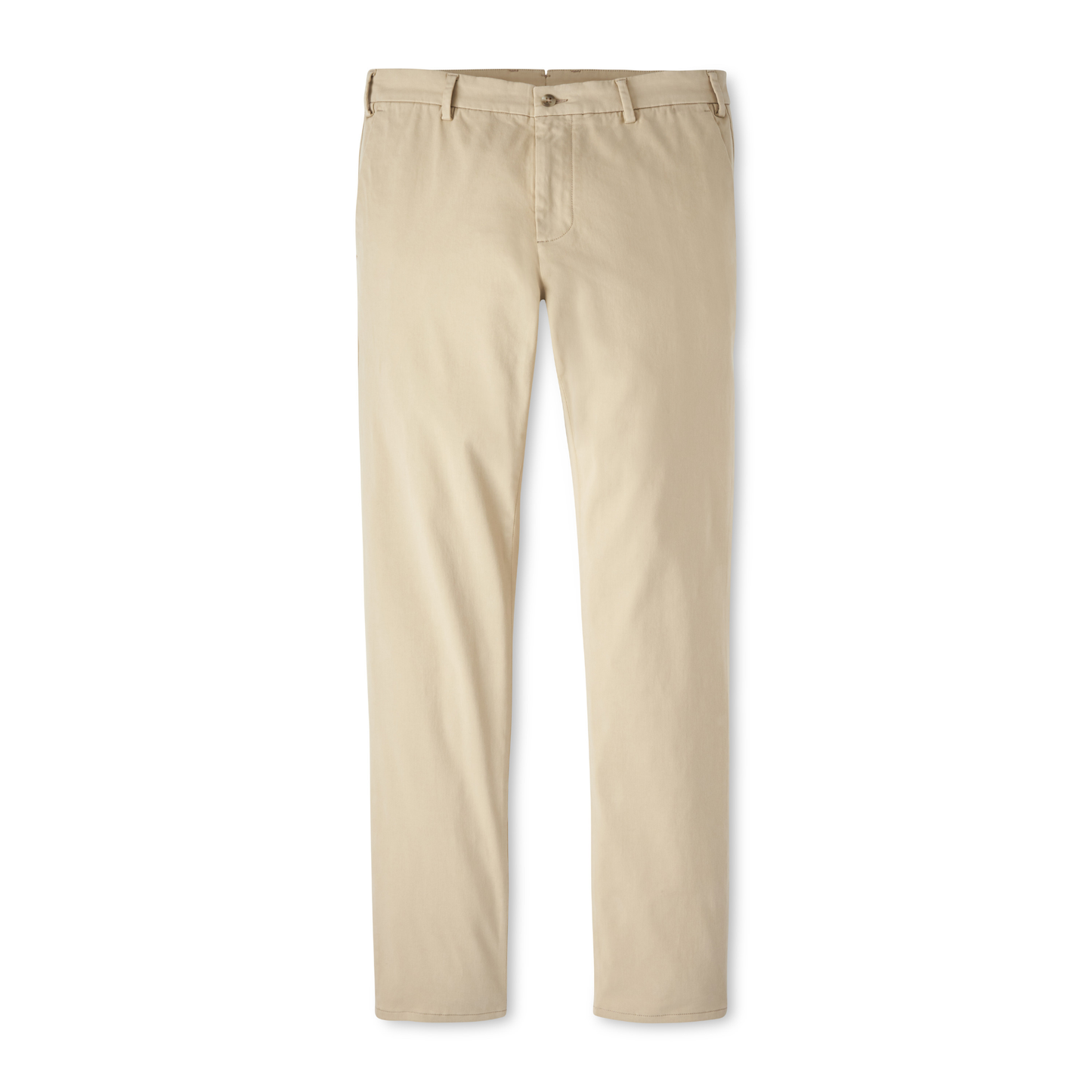 Signature Sateen Flat Front Trouser (Khaki)
