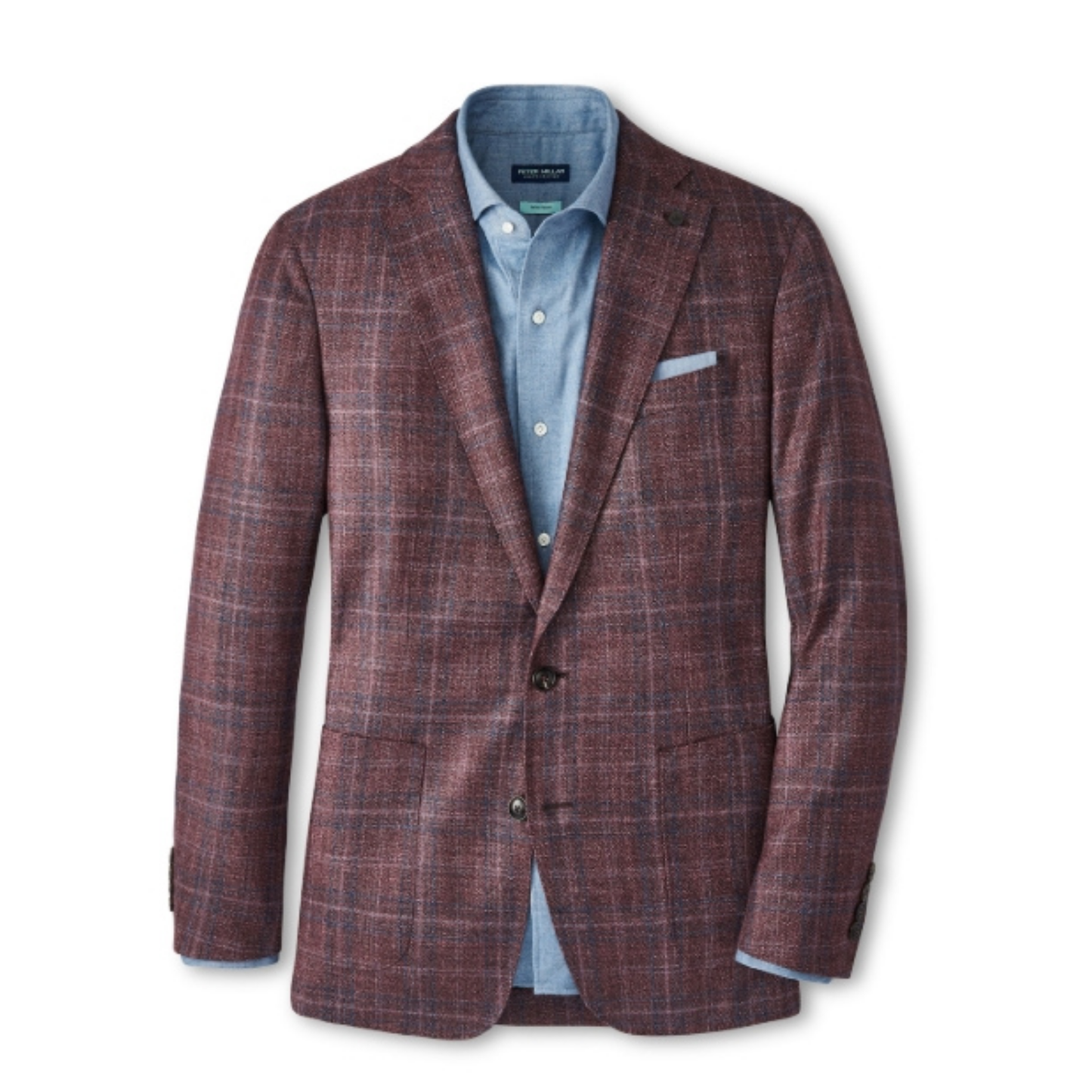 Claren Plaid Soft Jacket (Garnet)