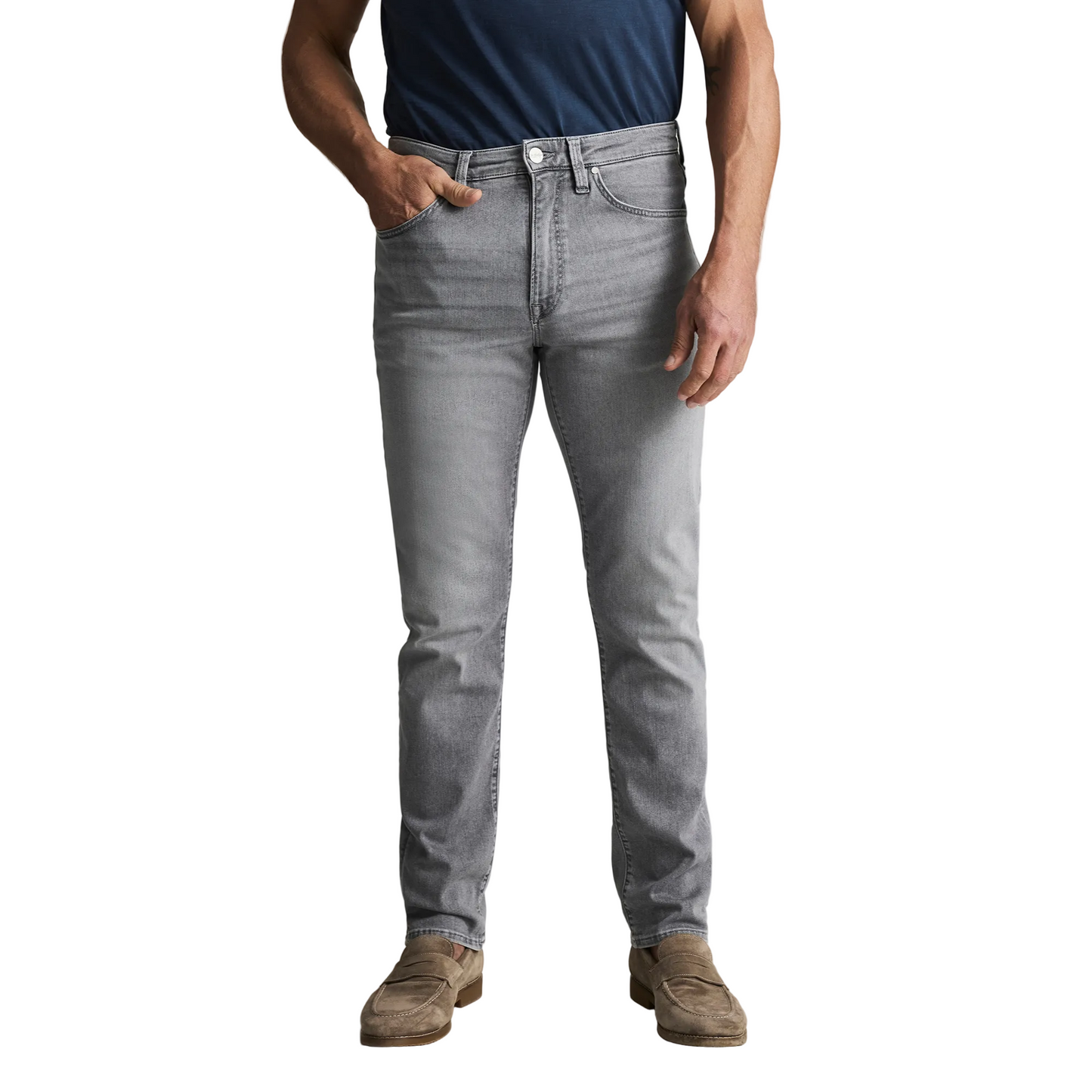 Courage Straight Leg Jeans (Light Smoke Brushed Urban)