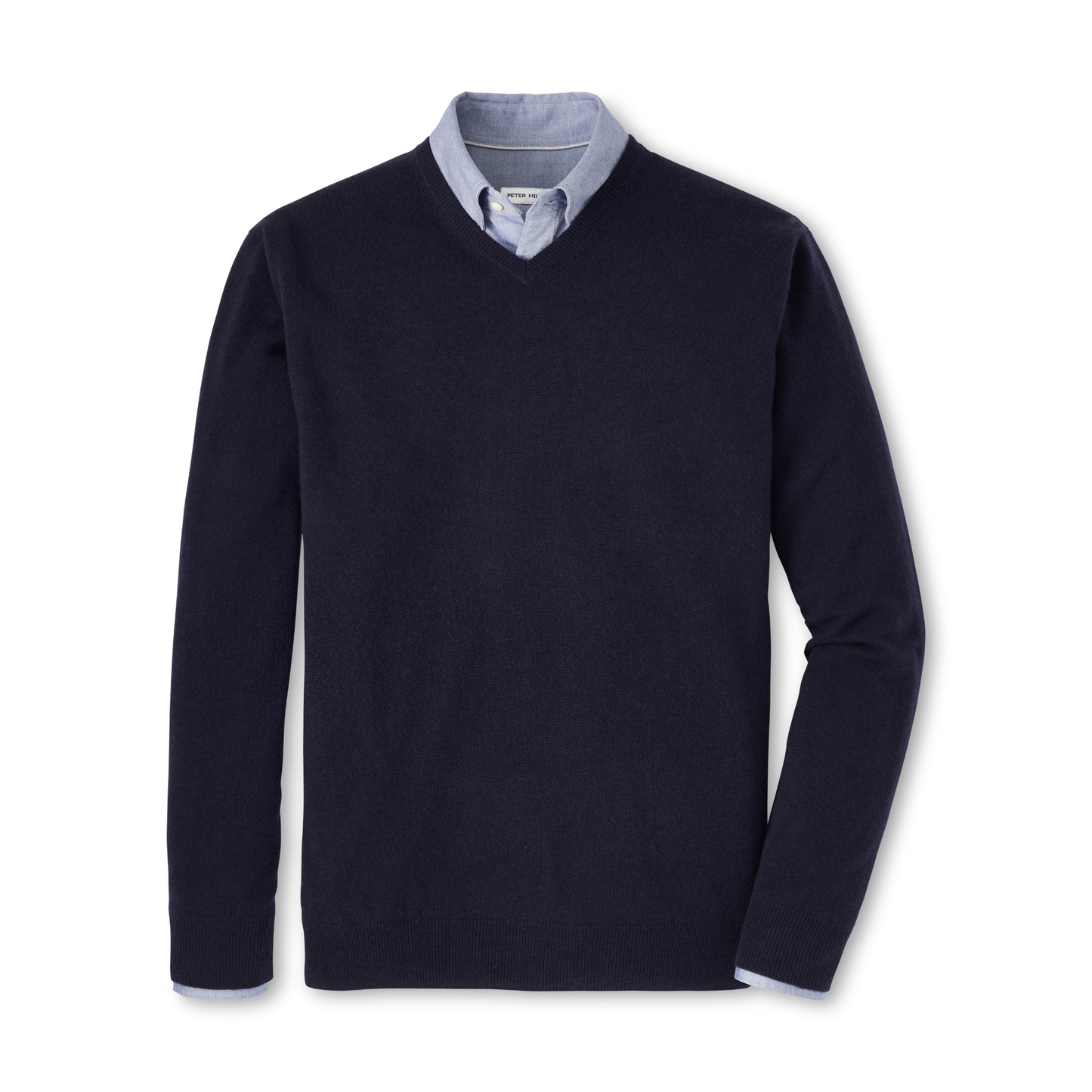 Crown Heritage Cashmere V-Neck Sweater (Navy)