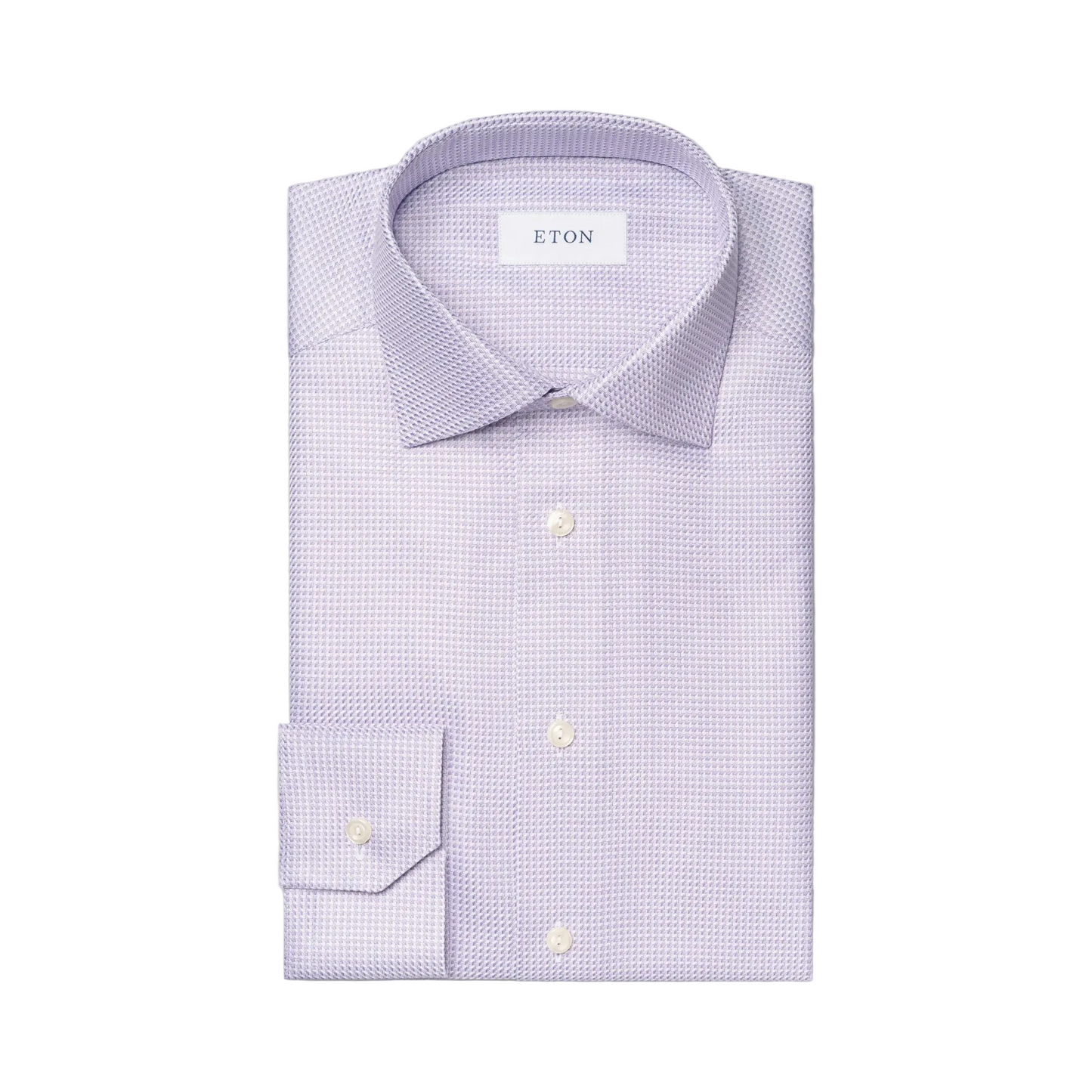 Micro Check King Twill Shirt (Light Purple)
