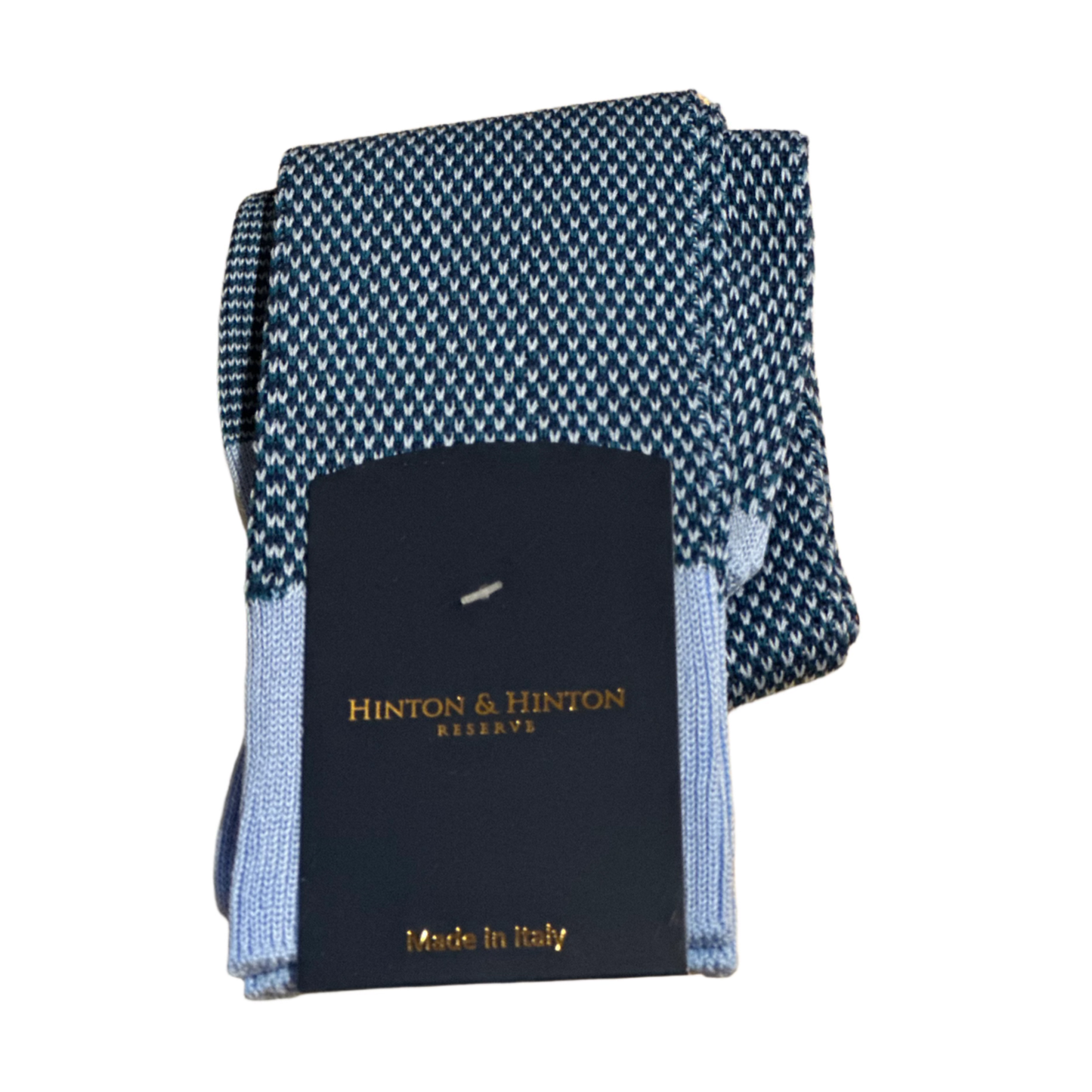 Geometric Piqué Socks (Blue)