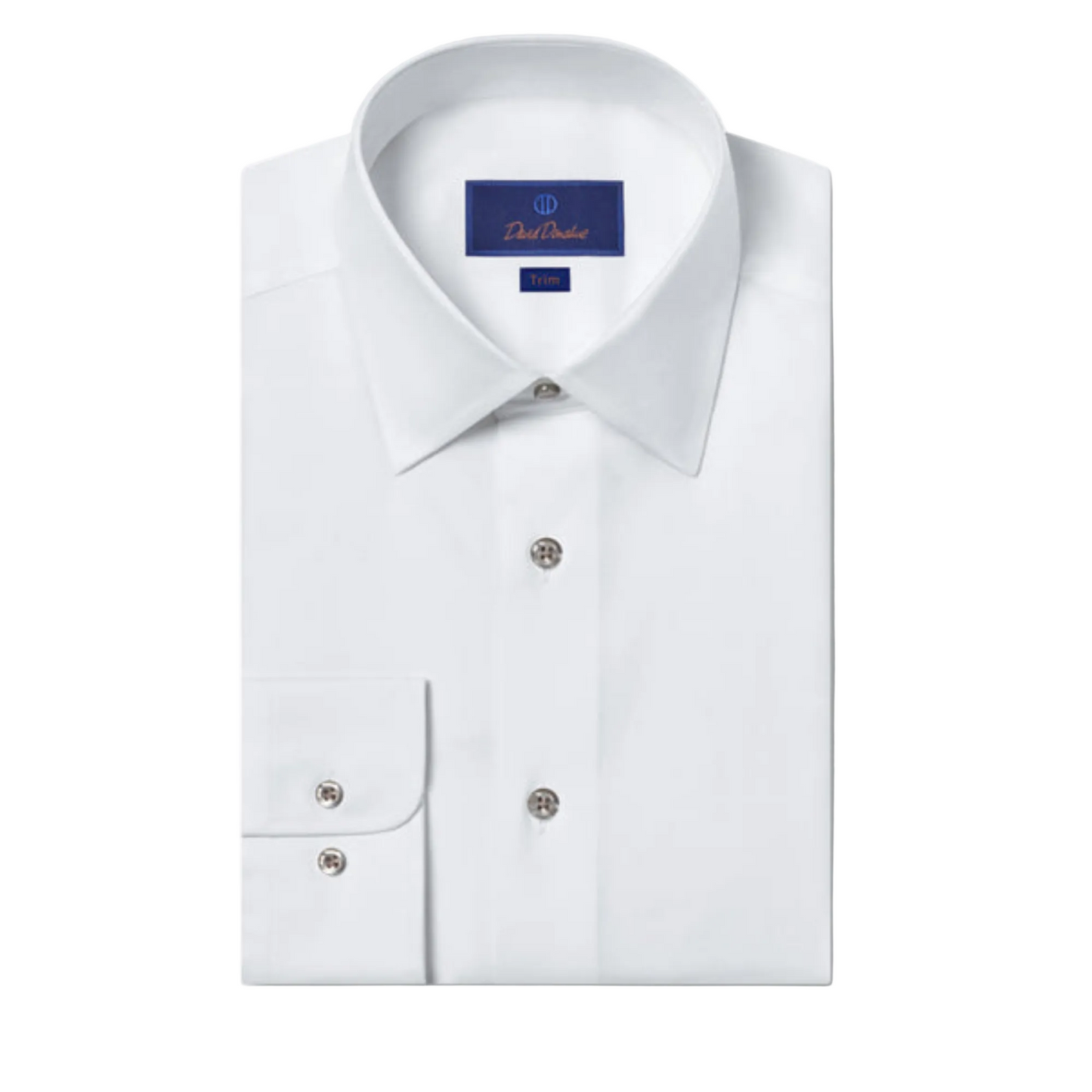 Super Fine Twill Dress Shirt (White/Gray)