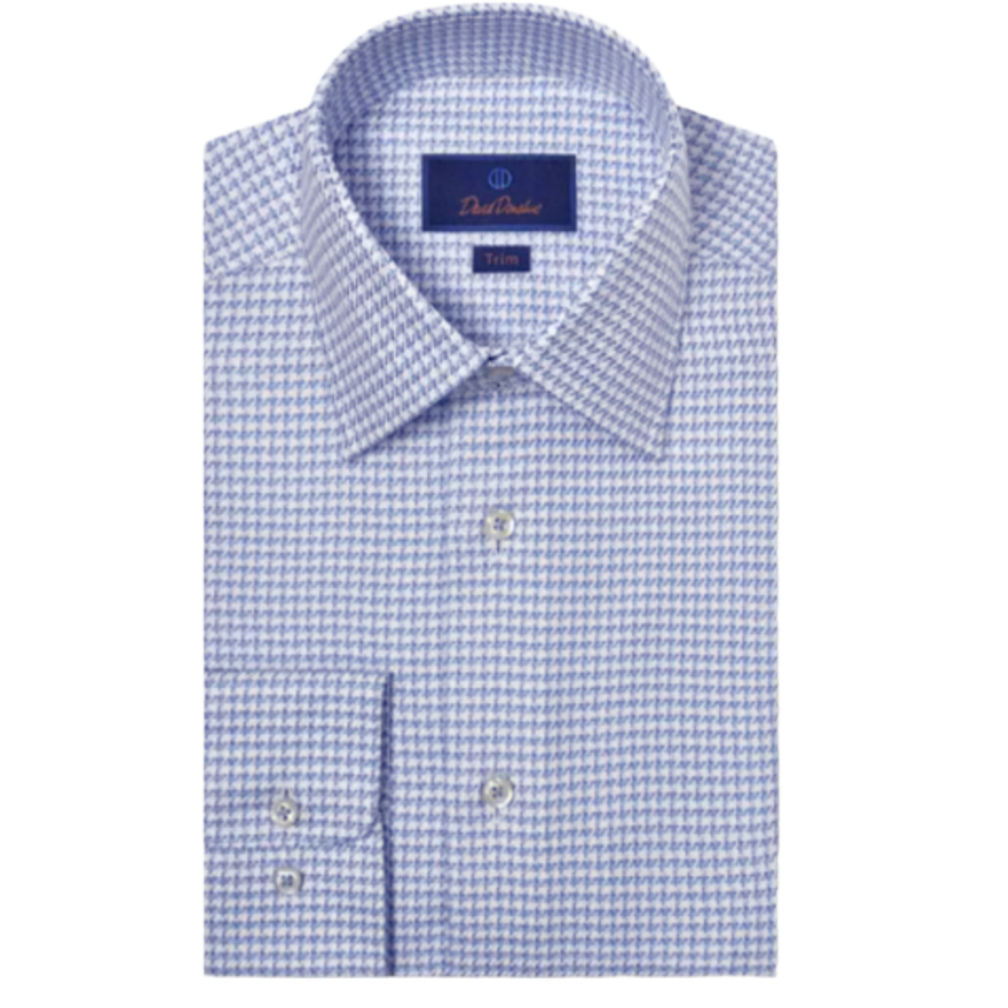Blue & Sky Textured Check Dress Shirt