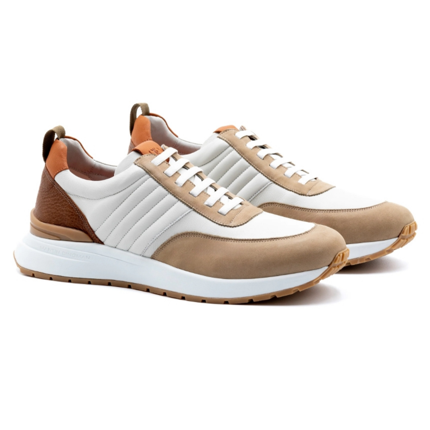 Dawson Glove Leather Sneakers (White/Sand)