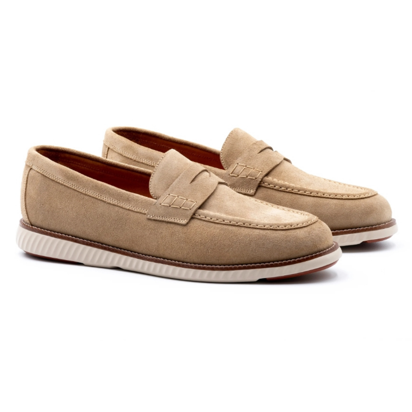 Countryaire Suede Penny Loafers (Khaki)