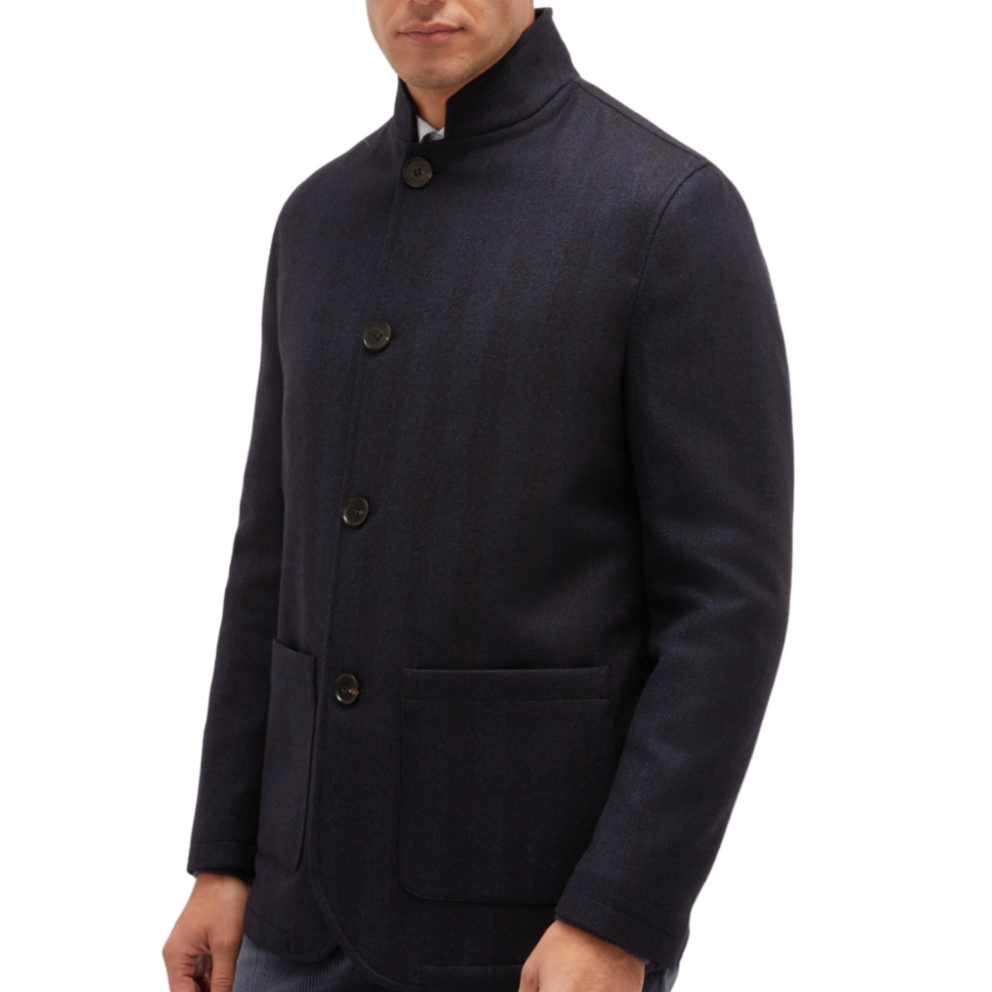 New Carcoat Raw Edge (Dark Blue)