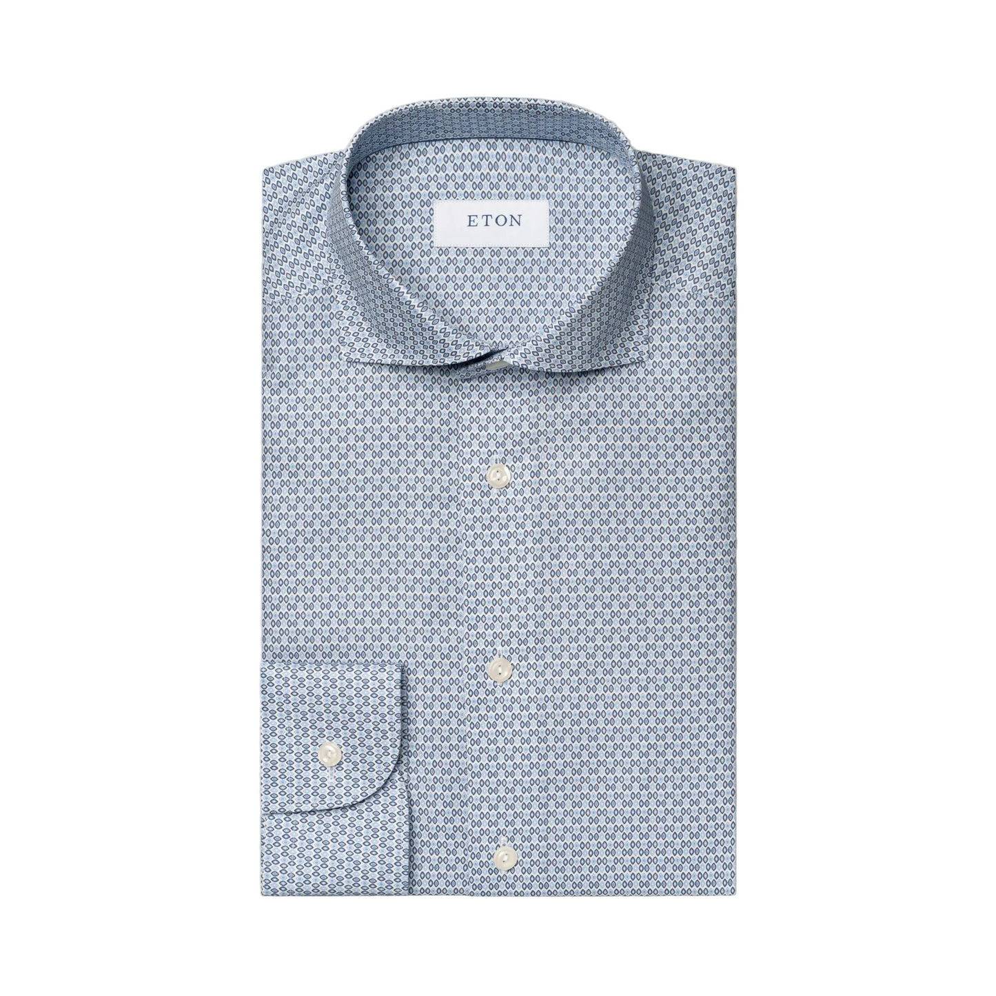 Geometric Signature Twill Shirt (Light Blue)