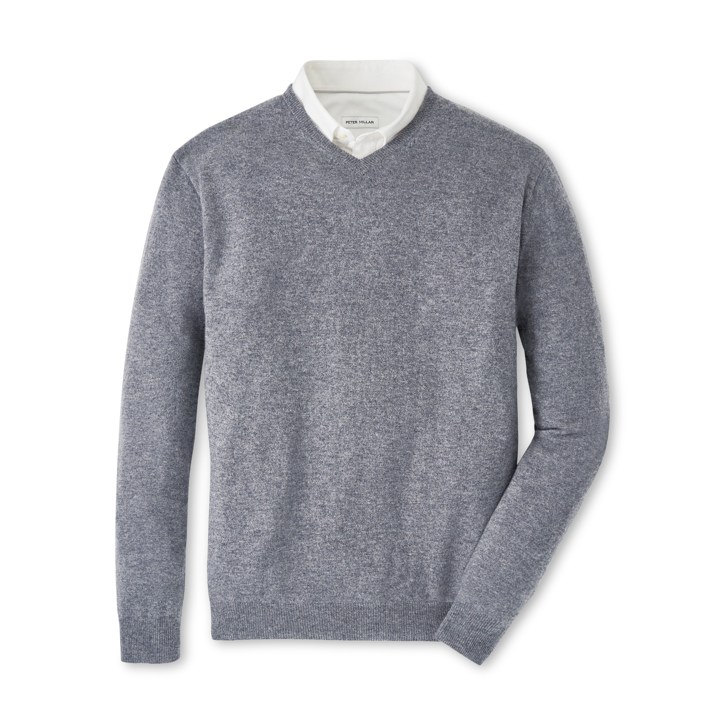 Crown Heritage Cashmere V-Neck Sweater (Oslo Grey)