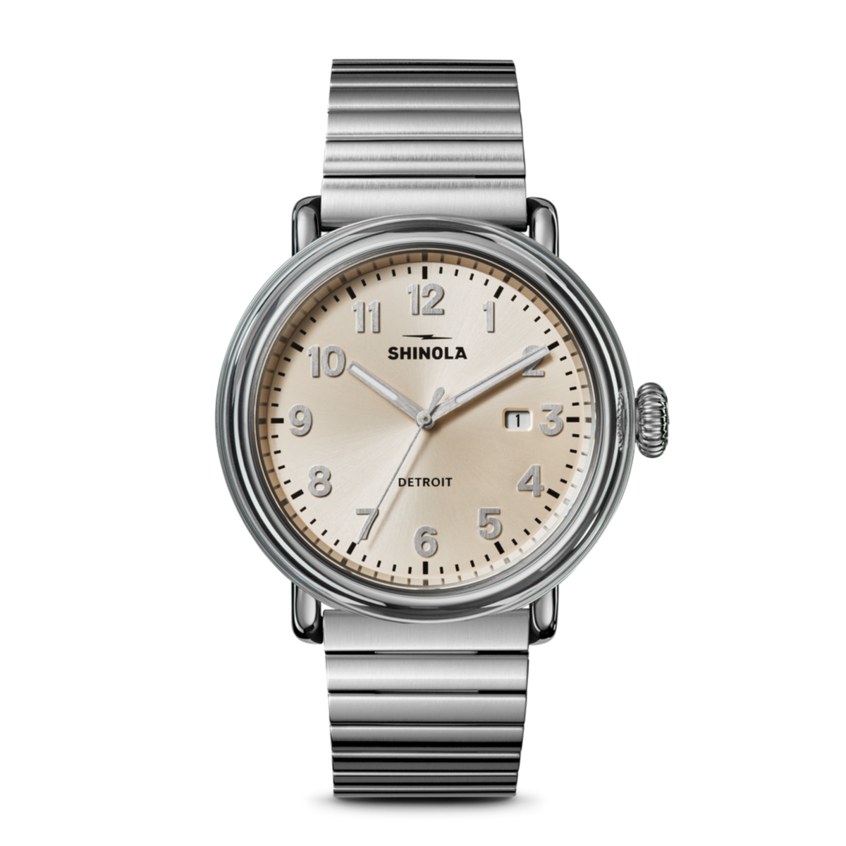 Detrola Watch 41mm - Silver Bracelet (Vapor Gold)