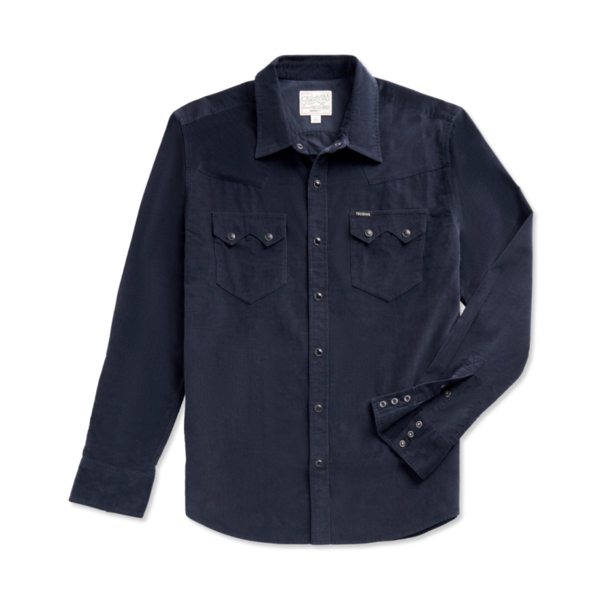 Tecovas Texas Weight Corduroy Pearl Snap (Dark Navy)