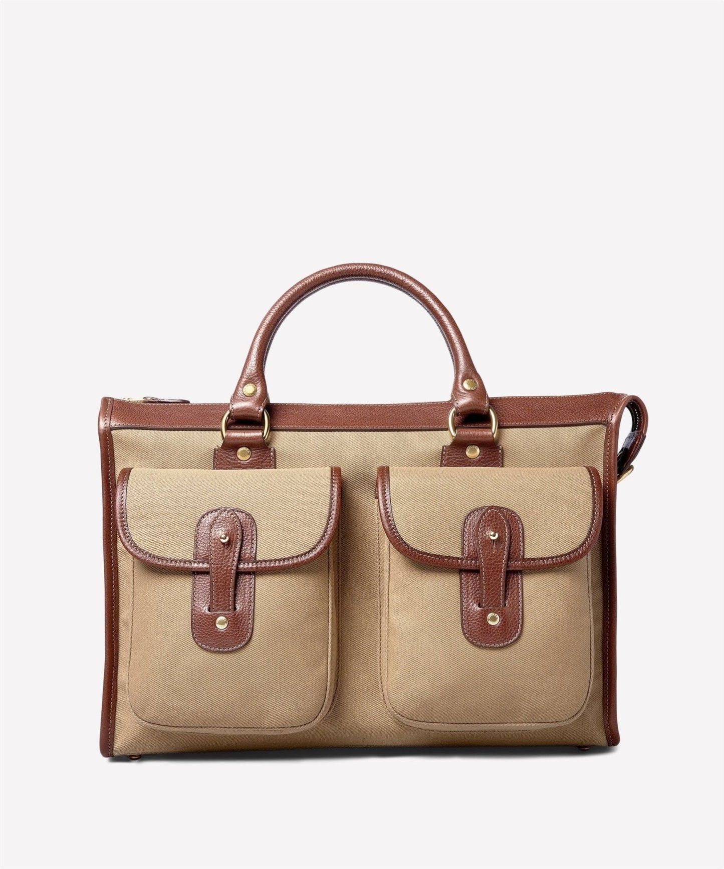 Examiner No. 5 (Khaki Twill/Vintage Chestnut Leather)