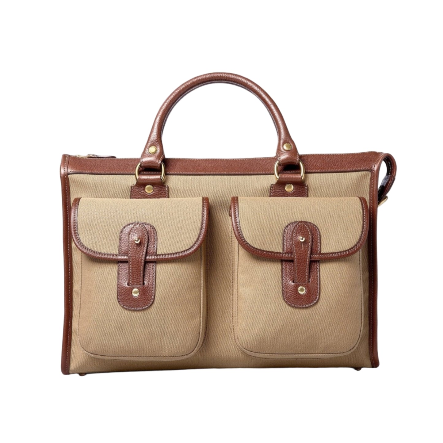 Examiner No. 5 (Khaki Twill/Vintage Chestnut Leather)