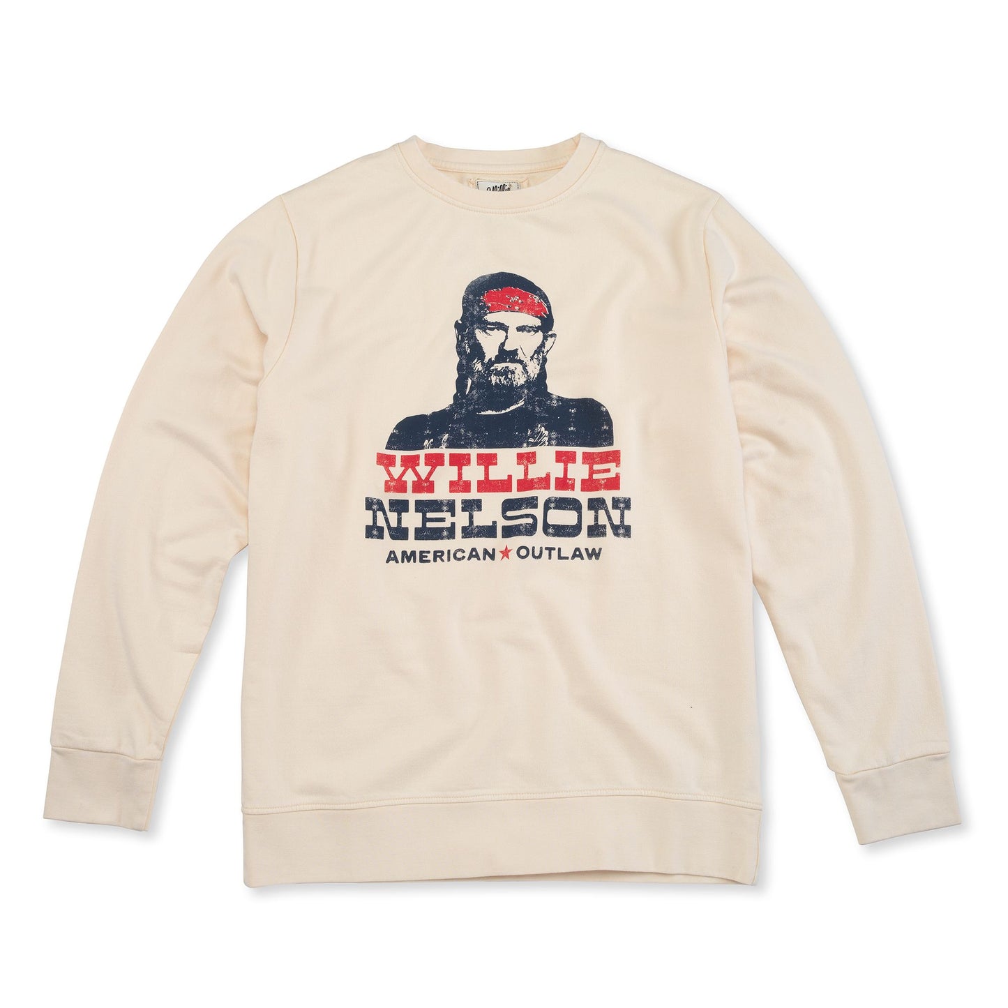 Sunday Fleece Crewneck Sweatshirt - Willie Nelson (Cream)
