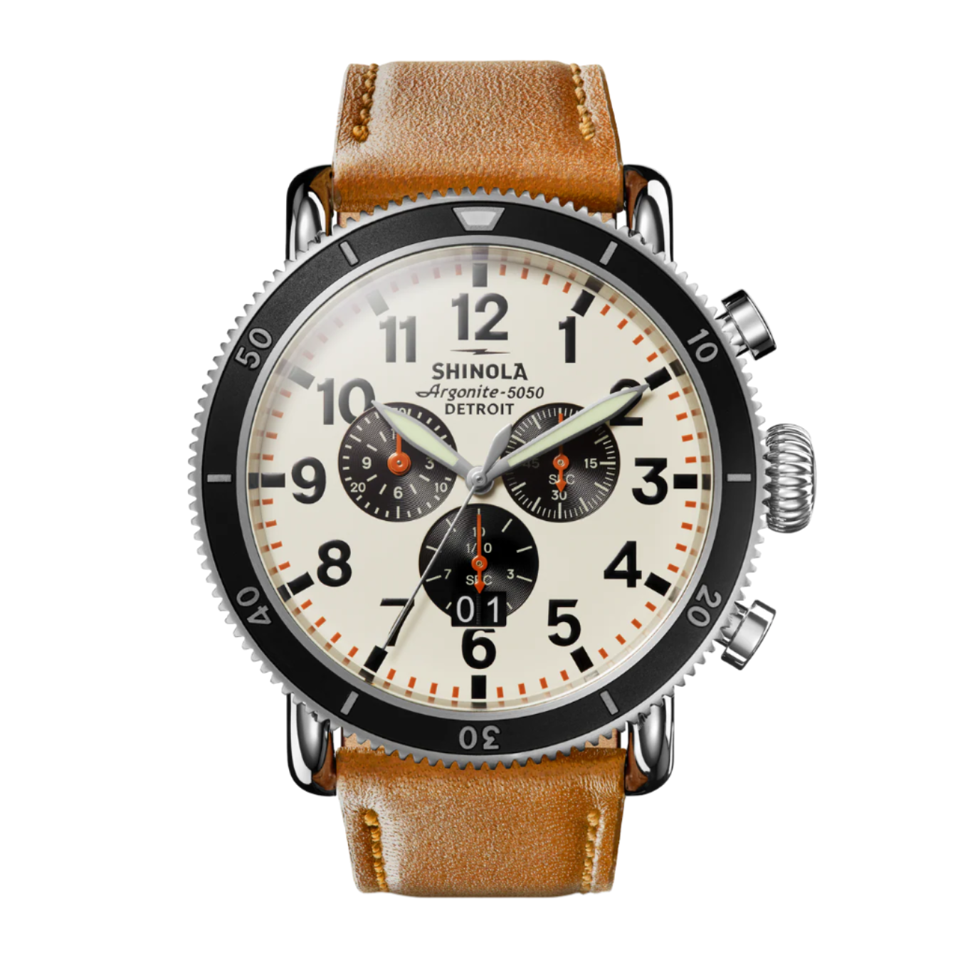 Runwell Sport Chronograph Watch 48MM - Ivory