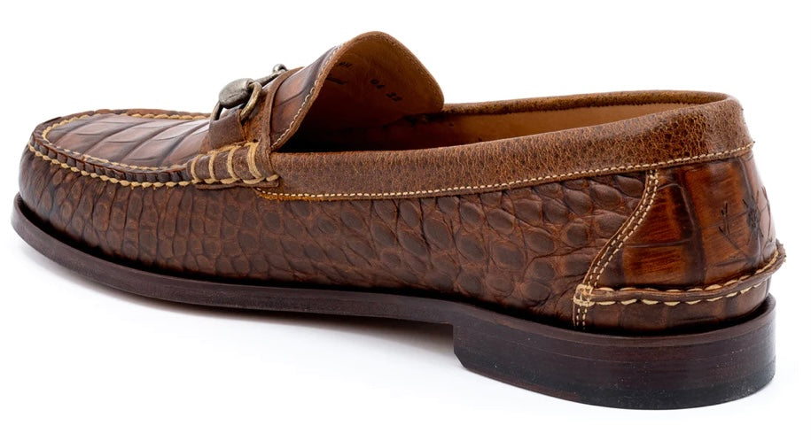 All American Alligator Grain Bit Loafers (Chestnut)