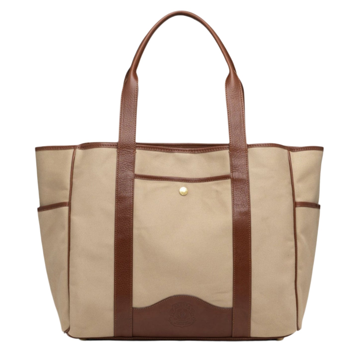 Market Tote No. 294 (Khaki Twill/Vintage Chestnut Leather)