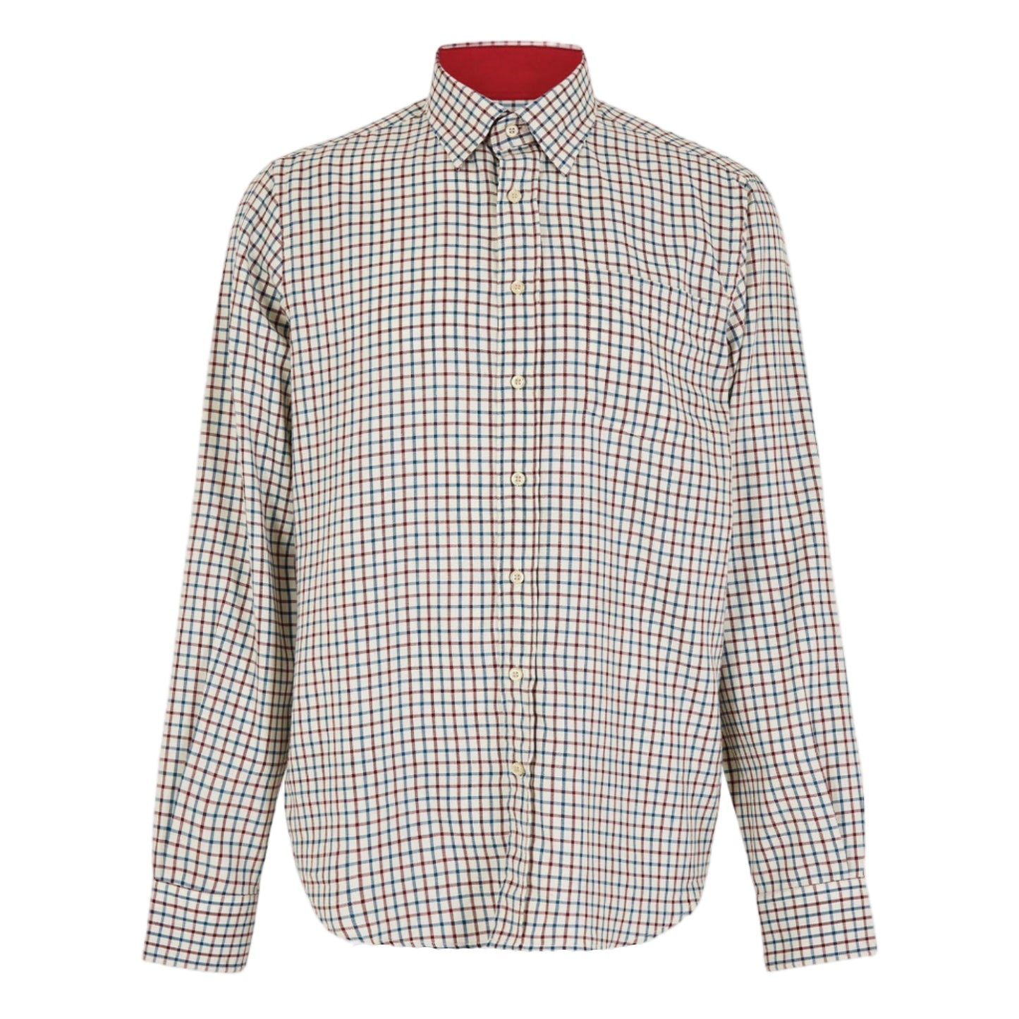 Connell Tattersall Check Shirt (Cardinal)