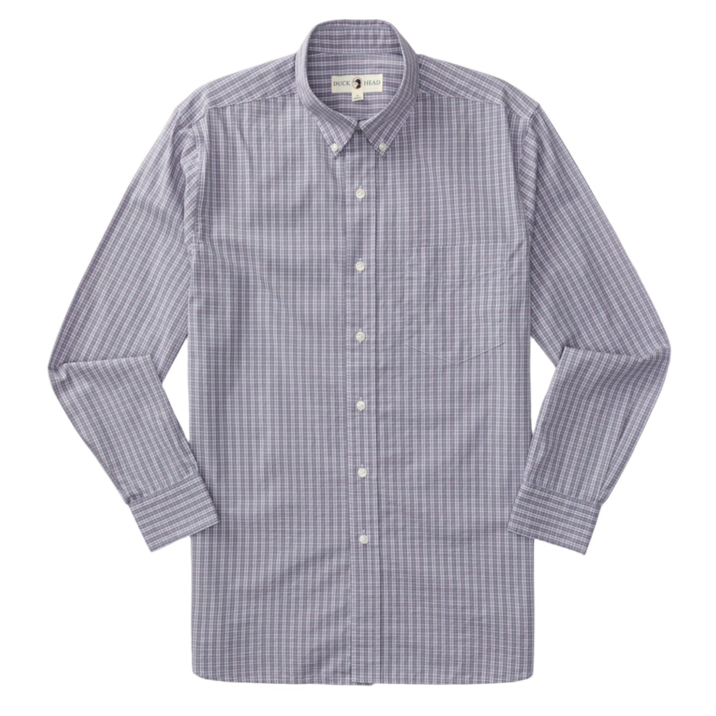 Cotton Poplin Sport Shirt - Stirling Plaid (Stone Blue)