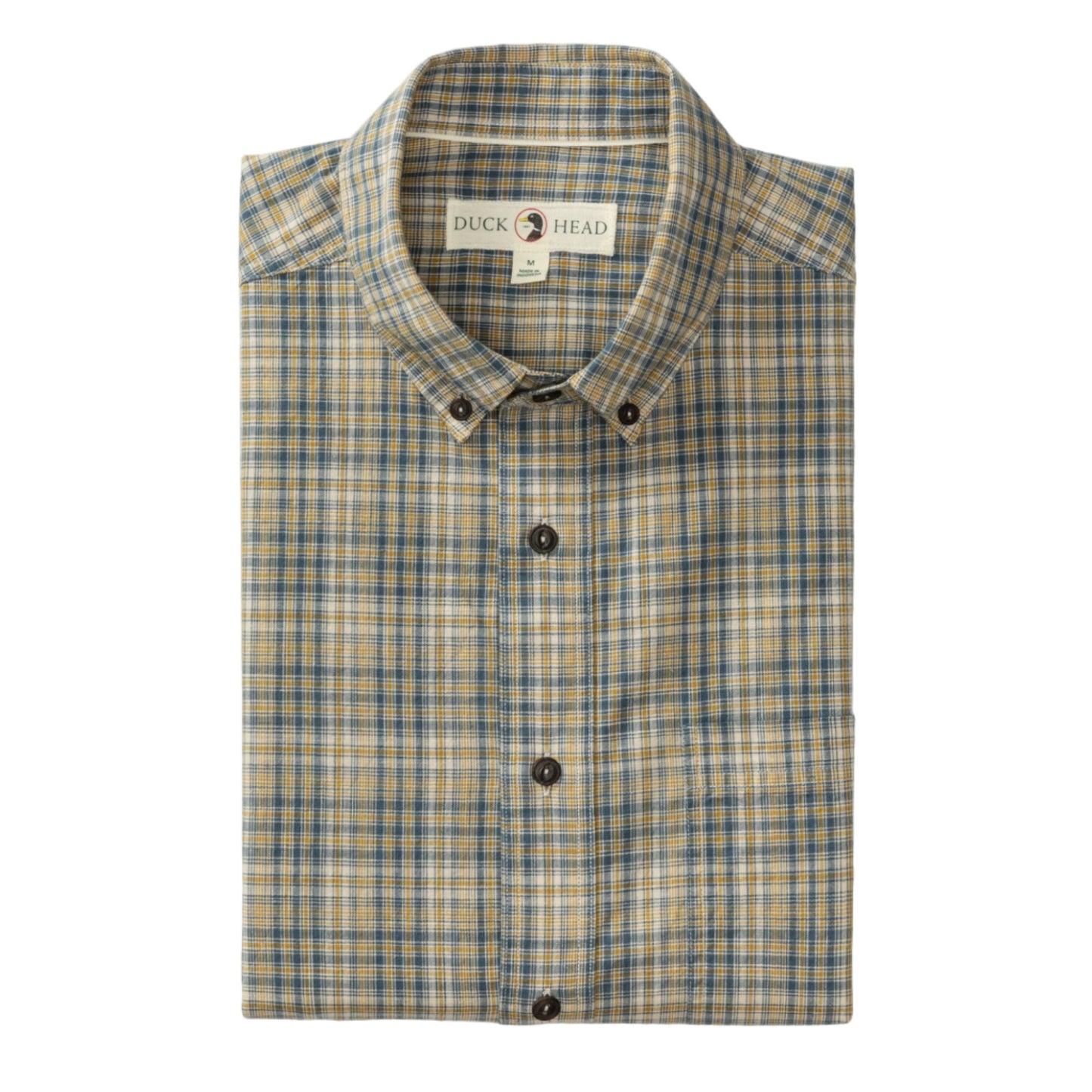 Cotton Slub Sport Shirt - Croft Plaid (Orion Blue)