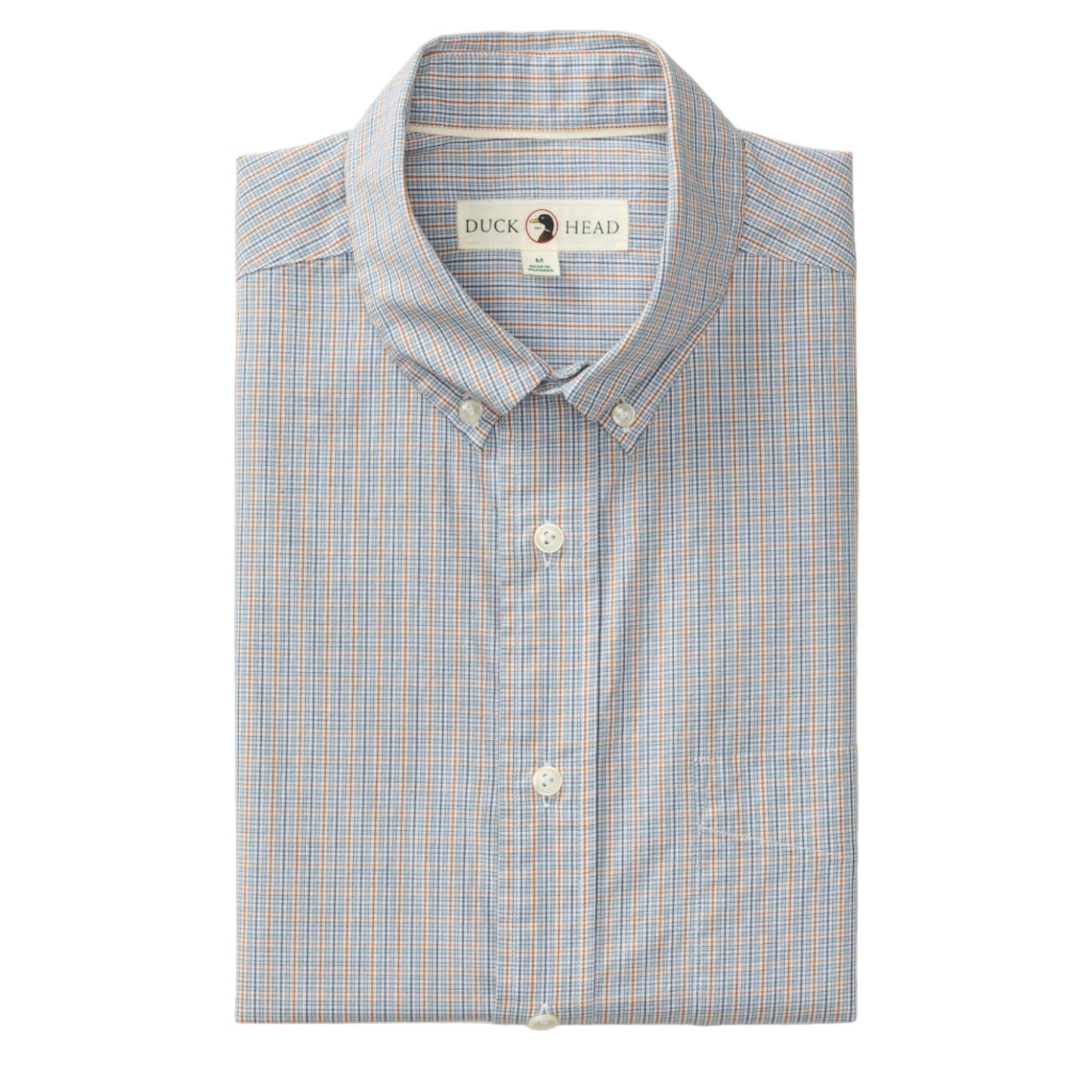 Cotton Cashmere Poplin Sport Shirt - Rollins Plaid (Pale Blue)