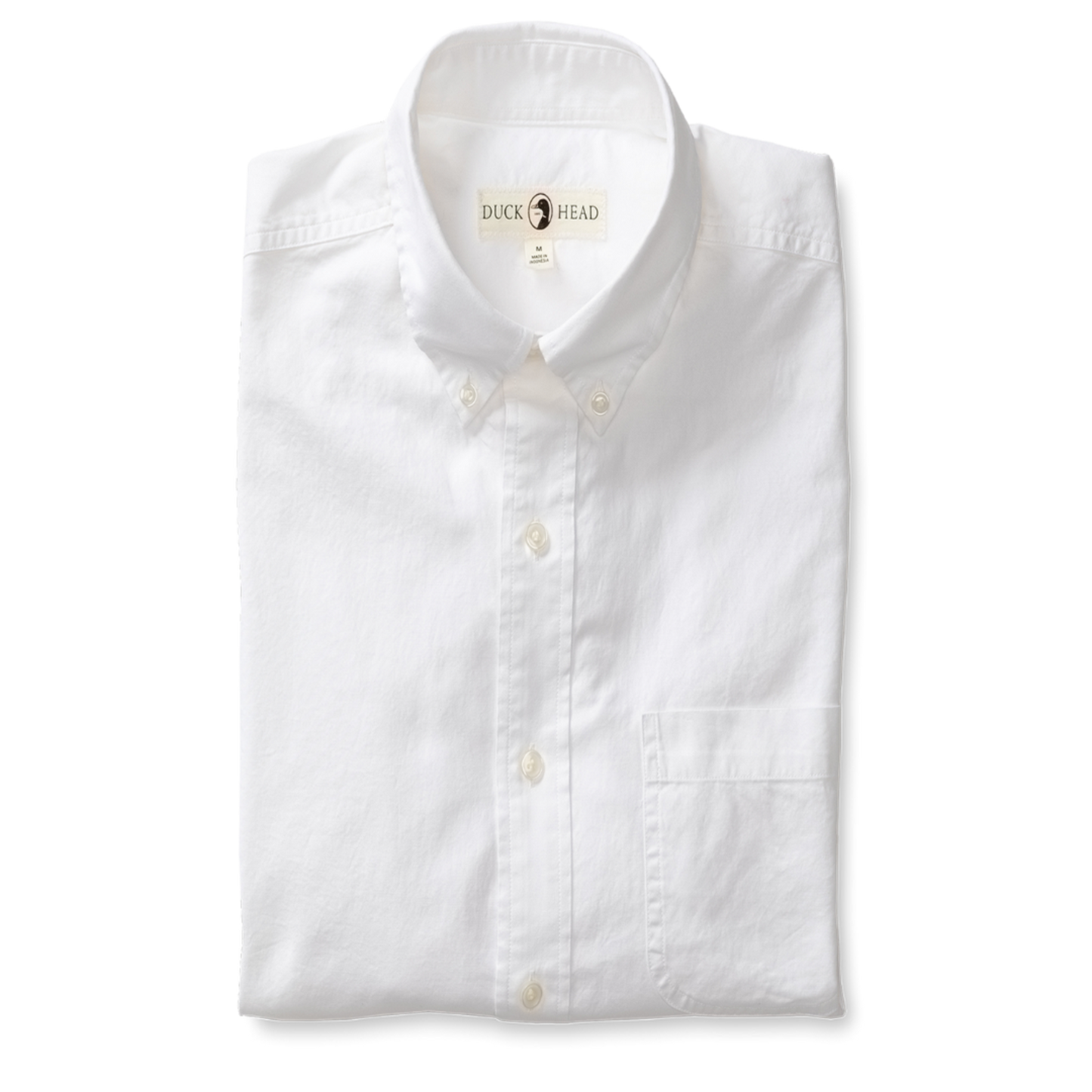 Cotton Oxford Sport Shirt - Morris Solid (White)