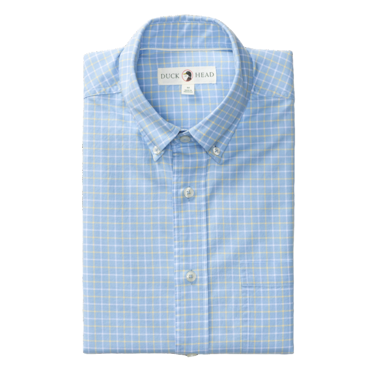 Cotton Oxford Sport Shirt - Kline Plaid (Serenity Blue)