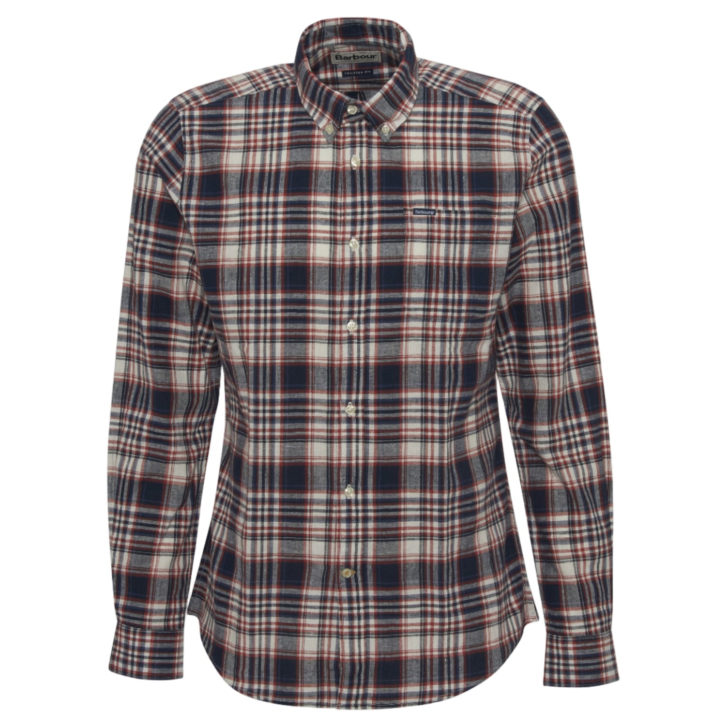 Birdport Tailored Linen Long-Sleeved Shirt (Navy)