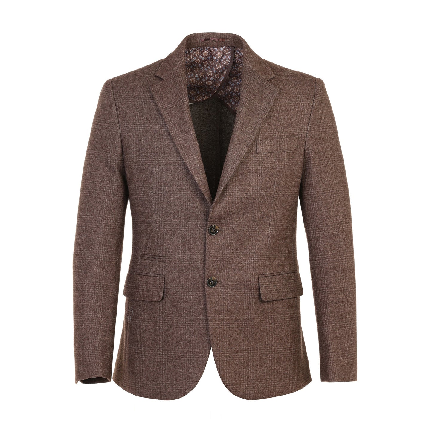 The Wool-Touch Bi-Stretch Melange Brown Blazer