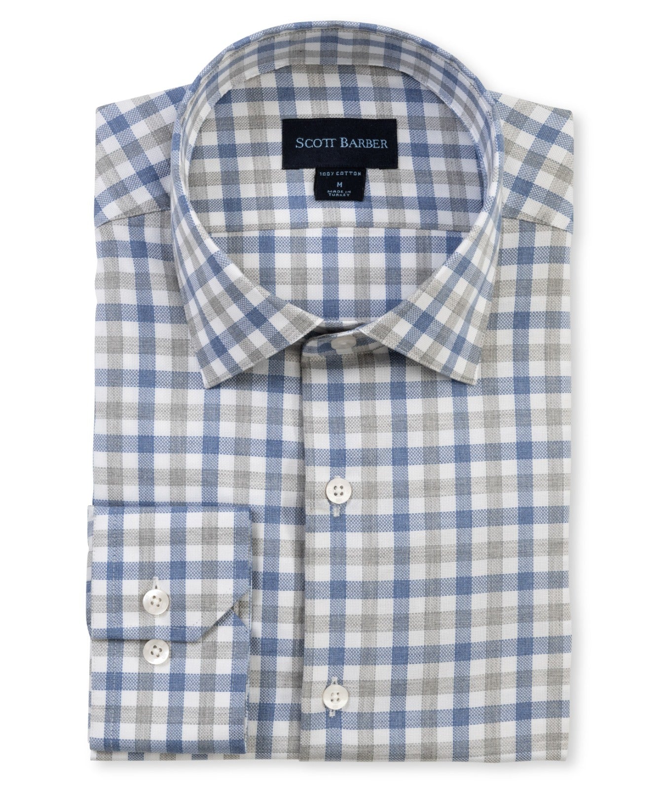 Melange Dobby Gingham Button Down (Blue)