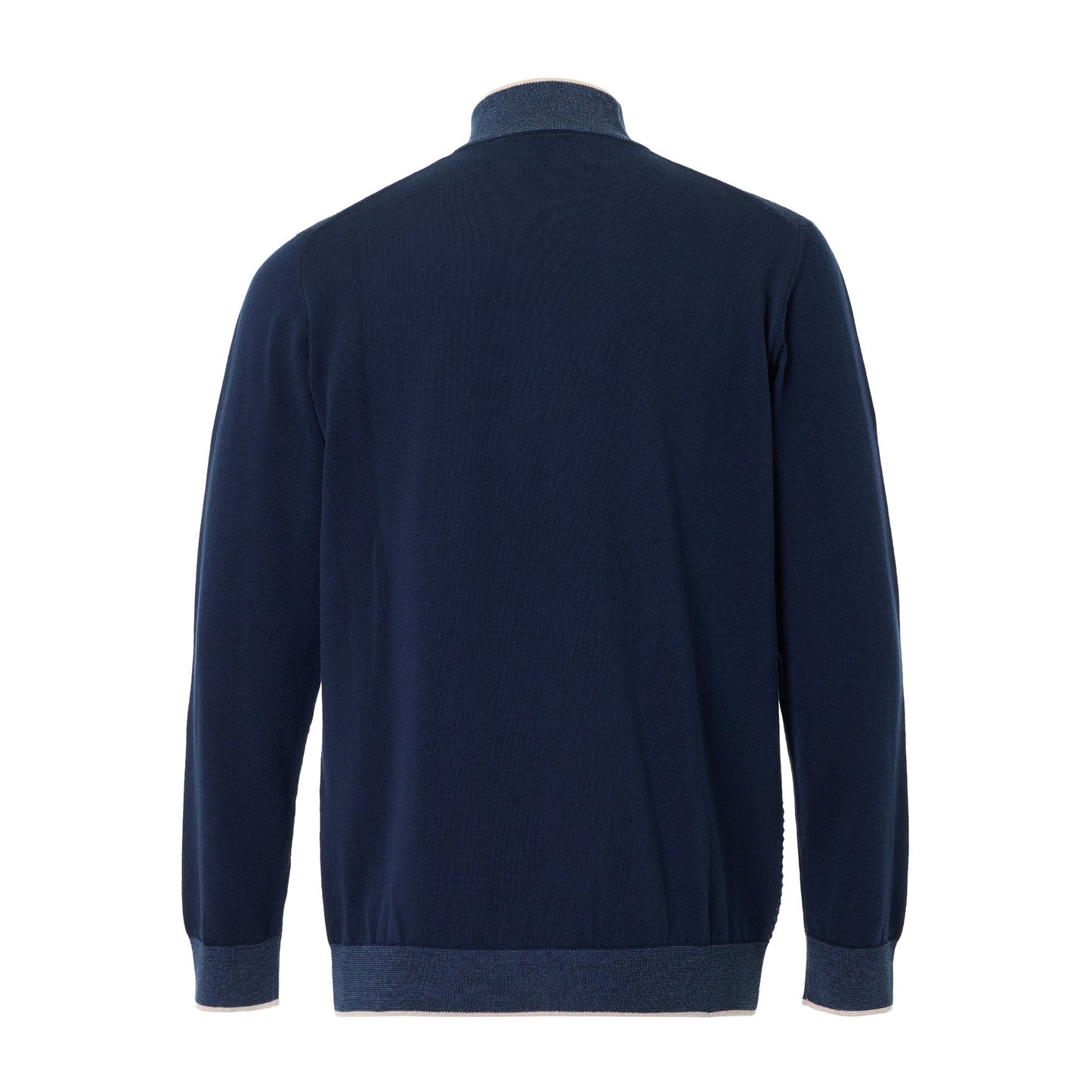 The Wave Jacquard Hybrid Navy Quarter-Zip