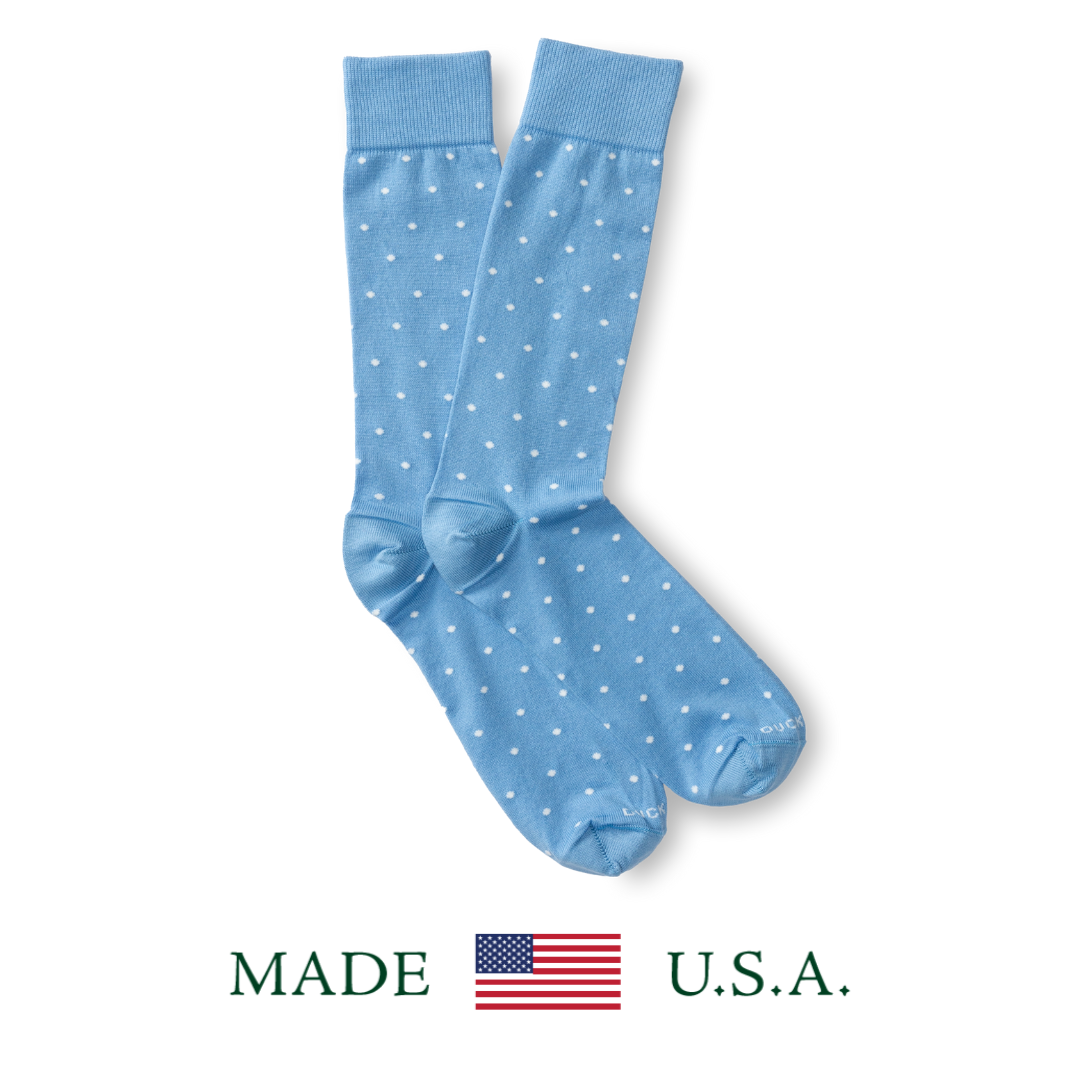 Duck Head Polka Dot Sock (Light Blue)