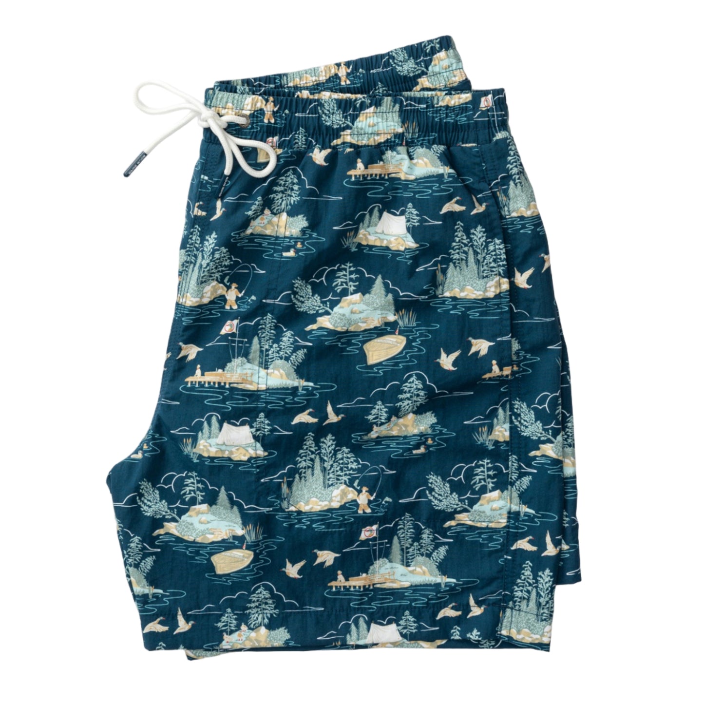 6” Print Sailport Swim Short (Dark Indigo)