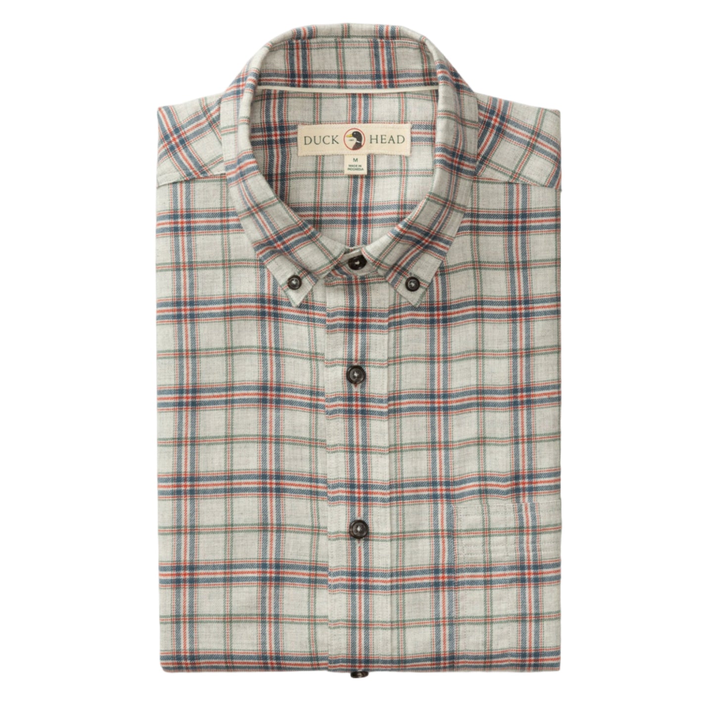Cotton Flannel Sport Shirt - Malcom Plaid (Grey Heather)