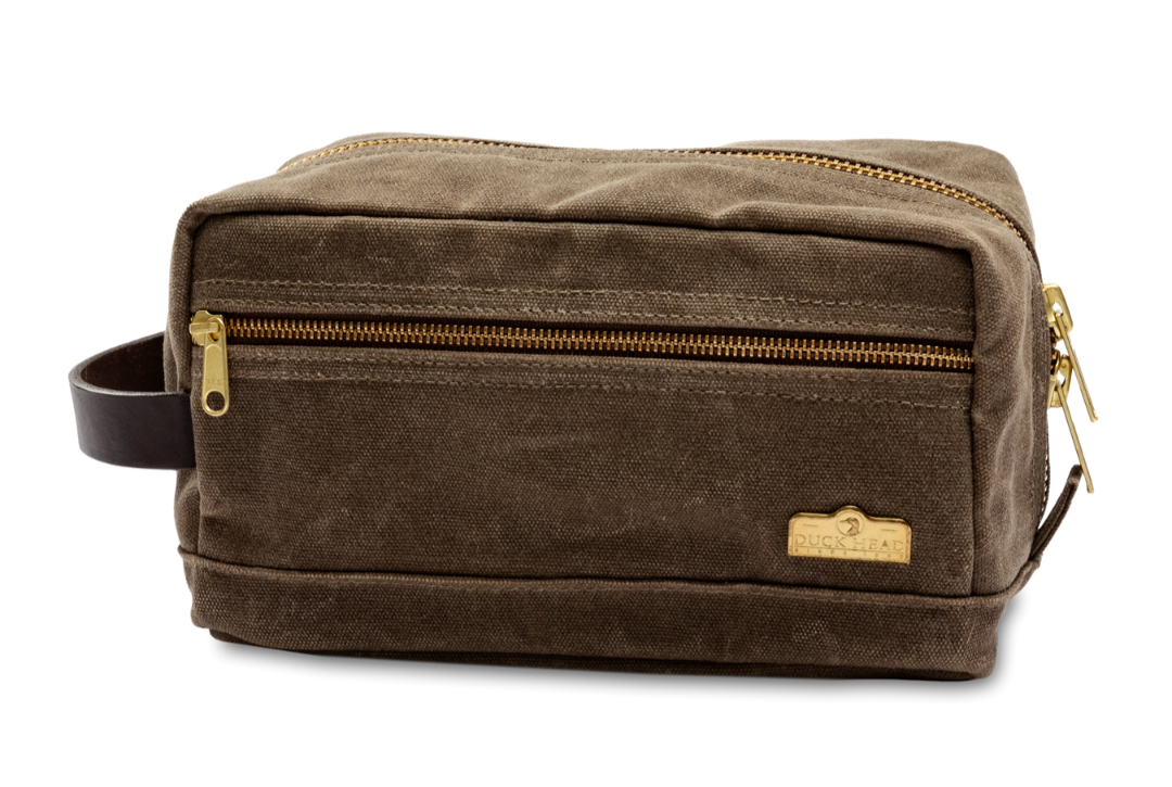 Waxed Canvas Dopp Kit (Field Brown)
