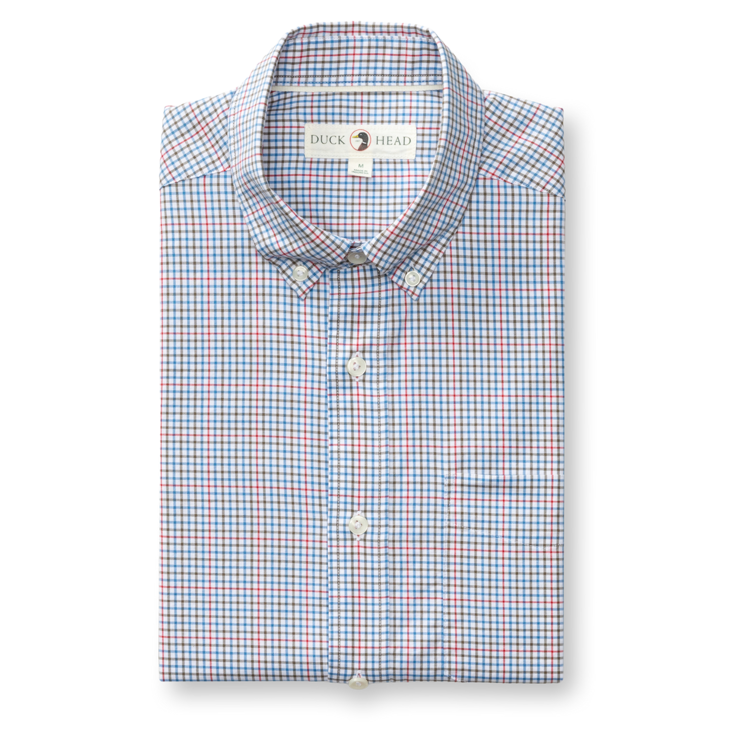 Cotton Twill Sport Shirt - Goodwin Plaid (Deep Water)