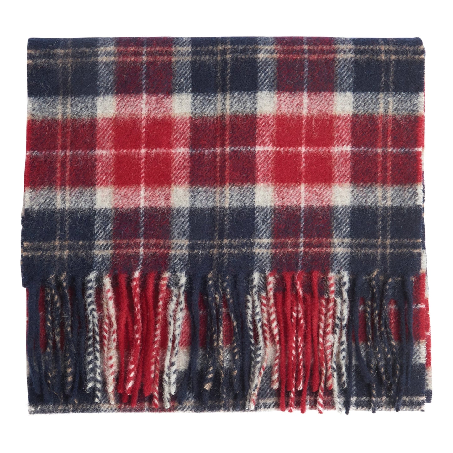 Tartan Lambswool Scarf (Cranberry Tartan)