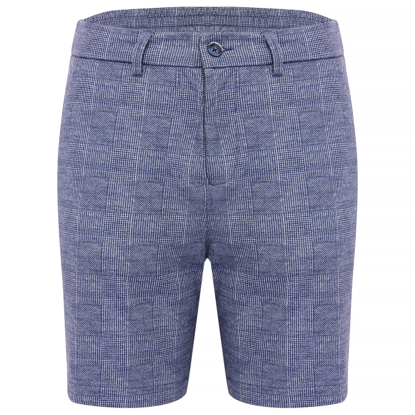 Navy Plaid Performance Knit Short