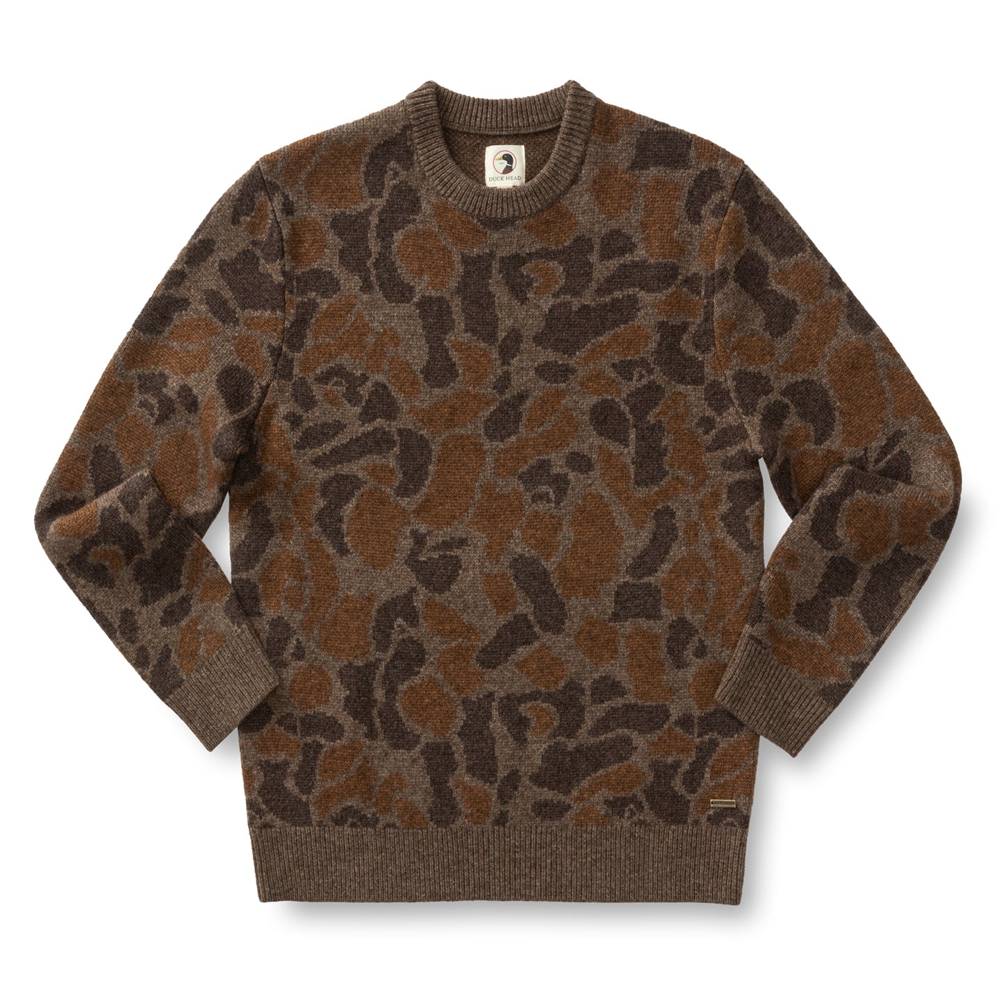 Camo Intarsia Crewneck Sweater (Toasted Khaki Camo)
