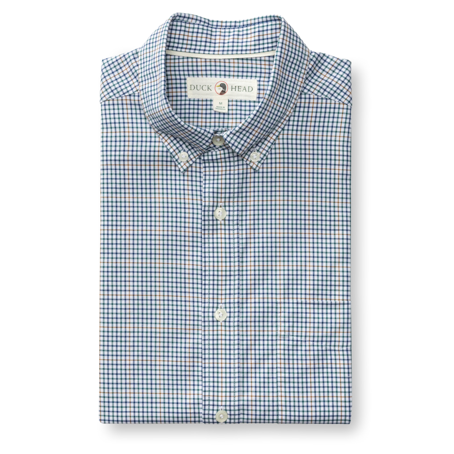 Cotton Twill Sport Shirt - Goodwin Plaid (Midnight Teal)