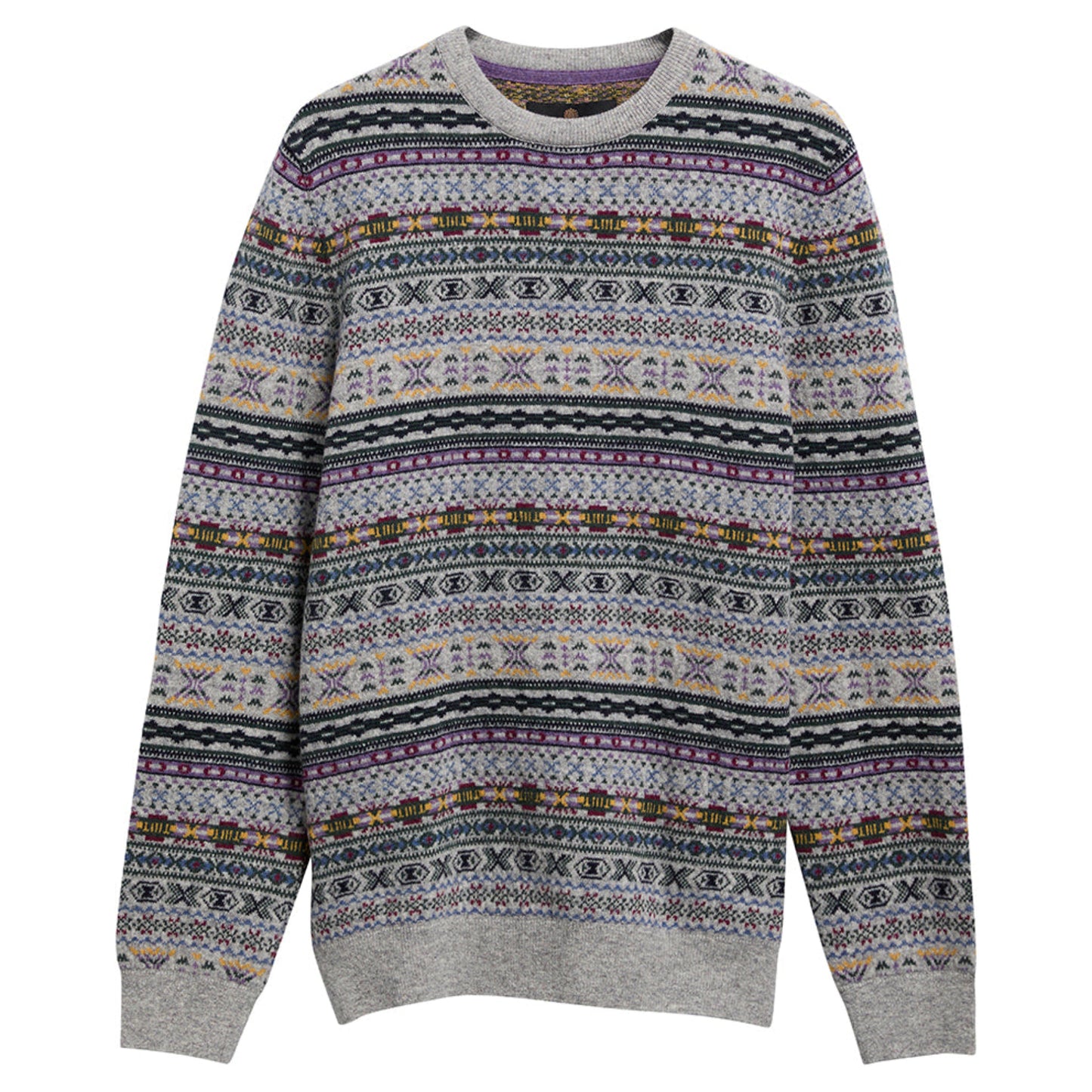 Dalehead Fairisle Crew Neck (Light Grey)