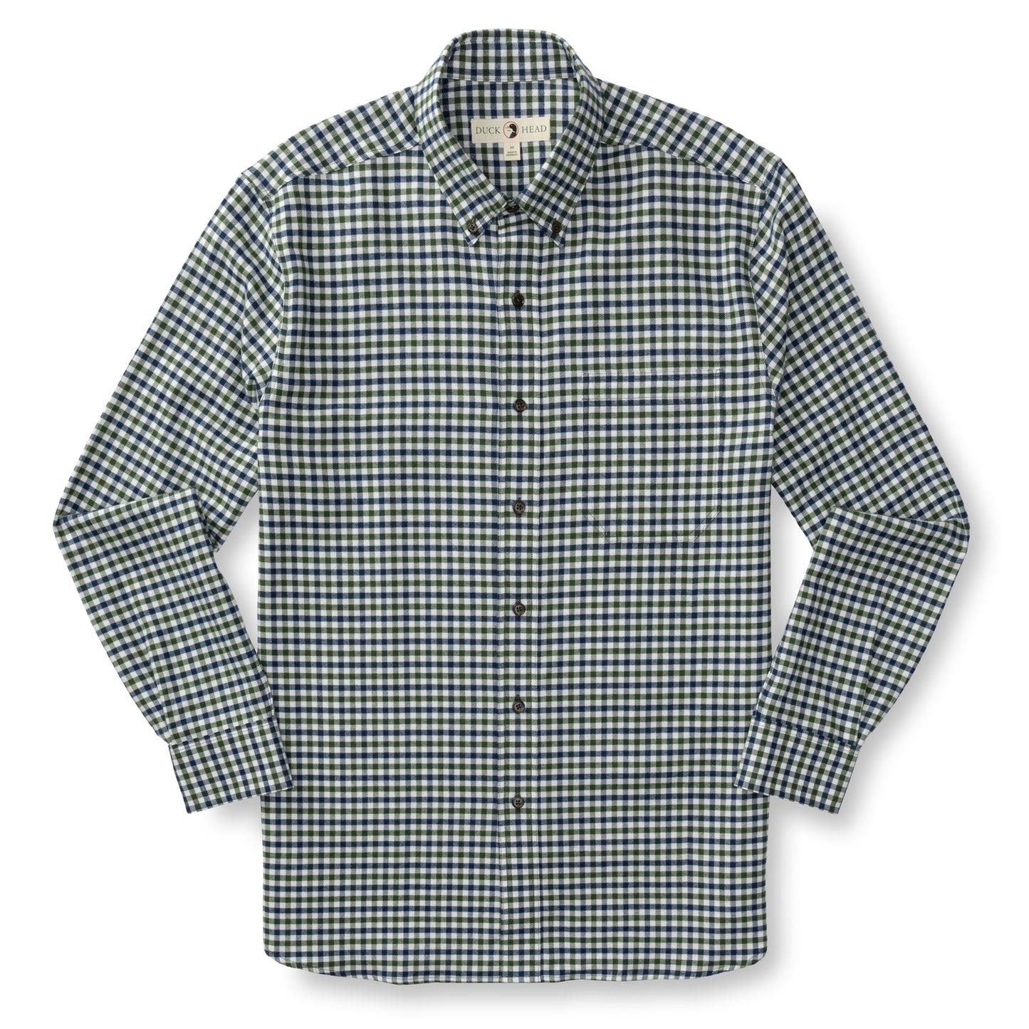 Cotton Flannel Sport Shirt - Varney Plaid (Royal Navy)