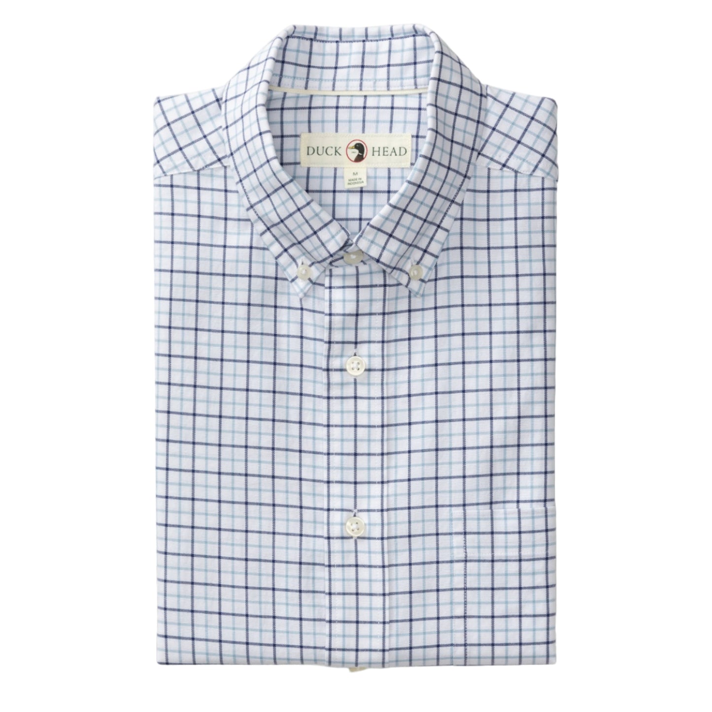 Cotton Oxford Sport Shirt - Kline Plaid (Glacier Blue)
