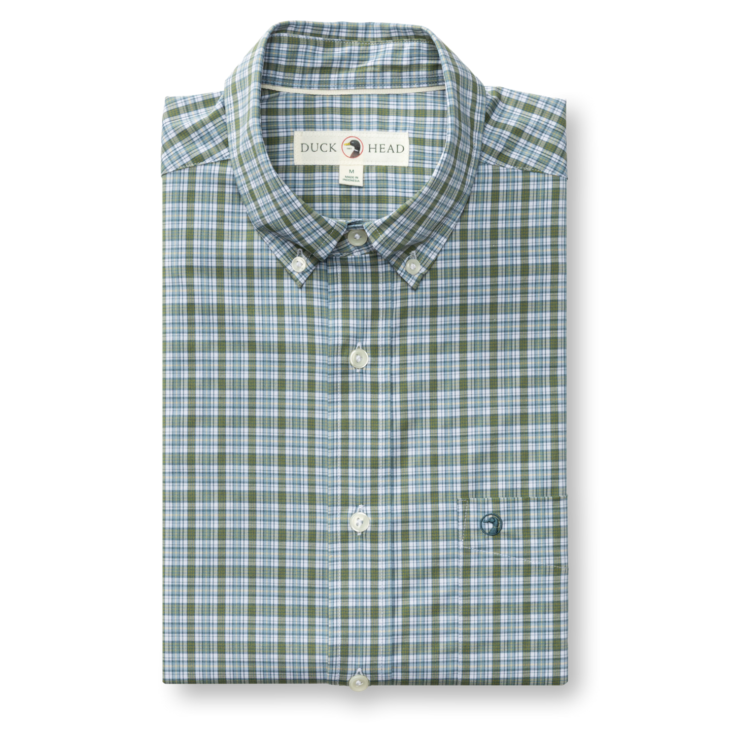Performance Poplin Sports Shirt - Denton Plaid (Mossy Bark)