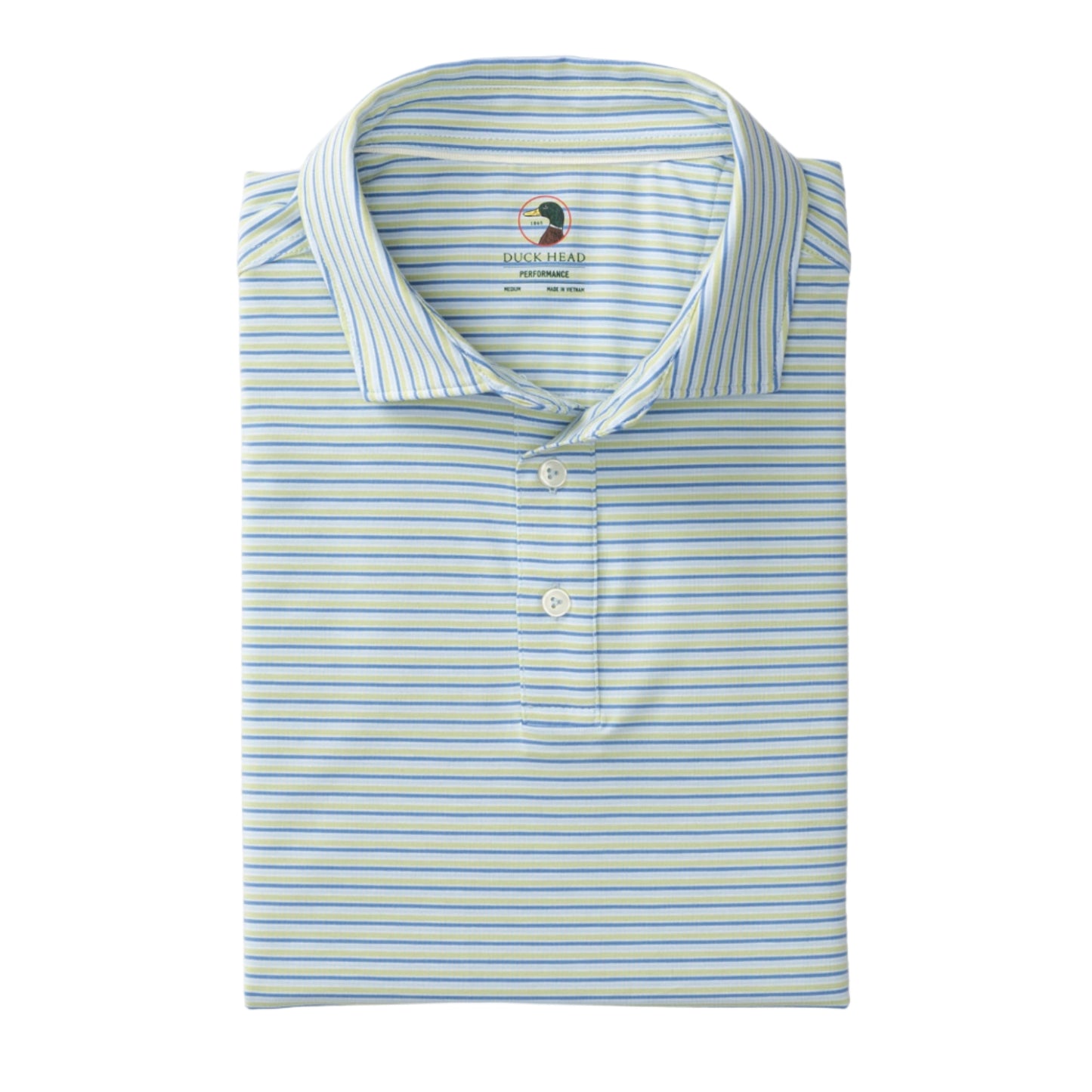 Summerford Performance Jersey Polo - Wharf Stripe (Pear Green)