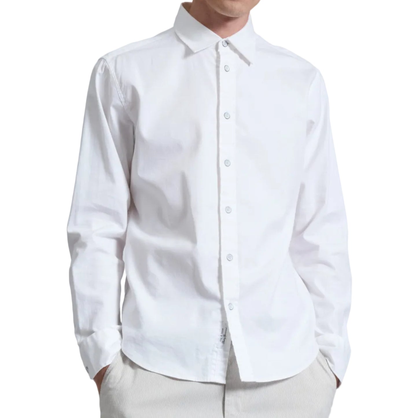 Tomlin Stretch Dobby Shirt (White)