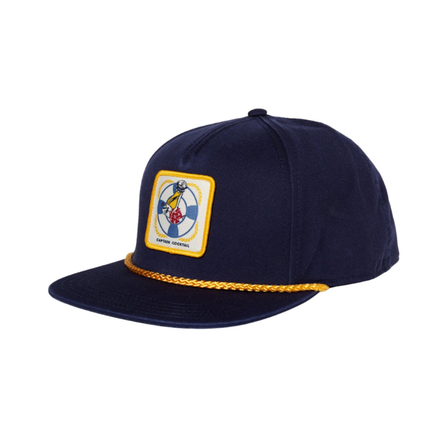 Overboard 5 Panel Snapback Hat (Navy)