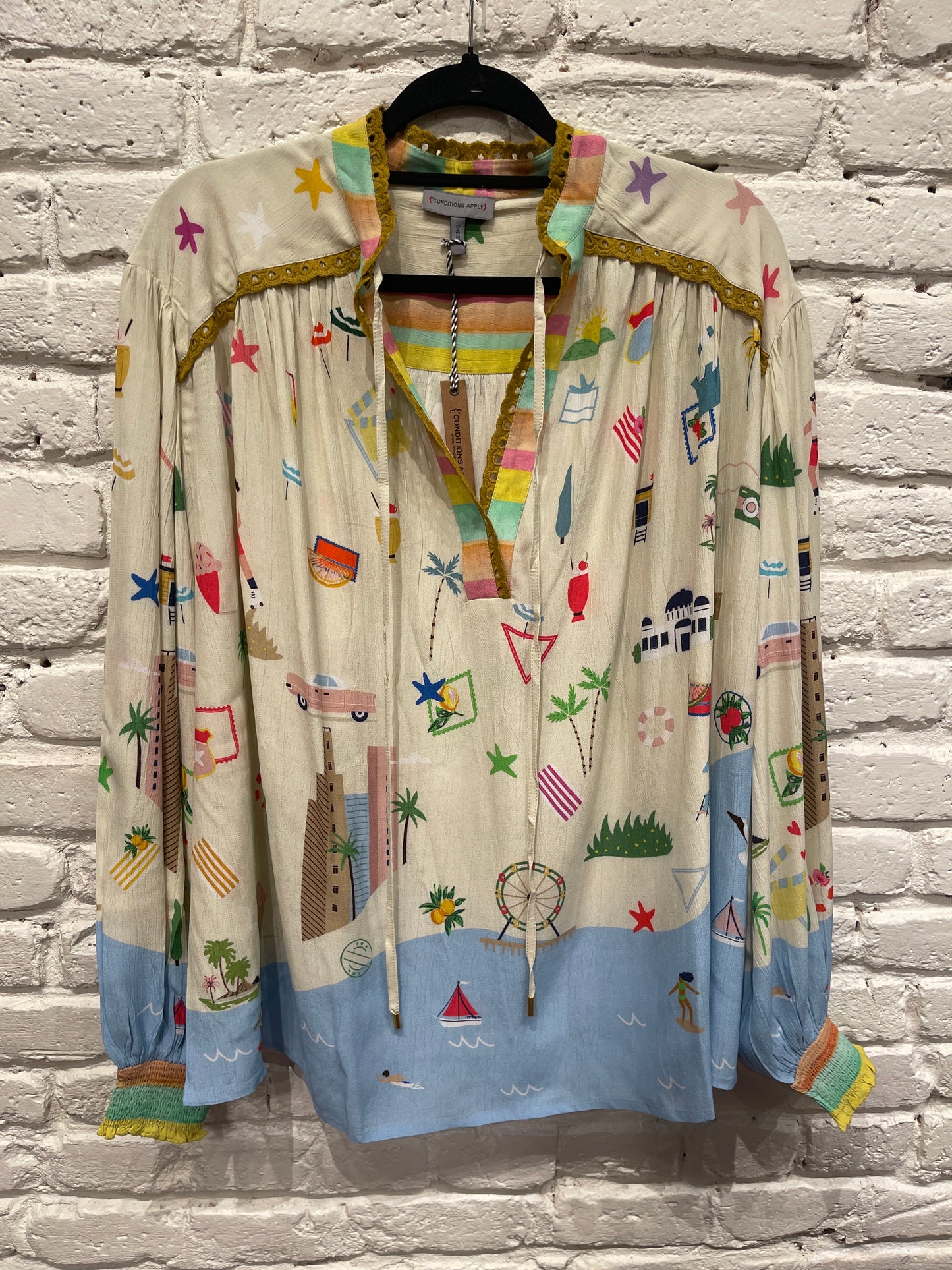 ETINA PRINTED TOP